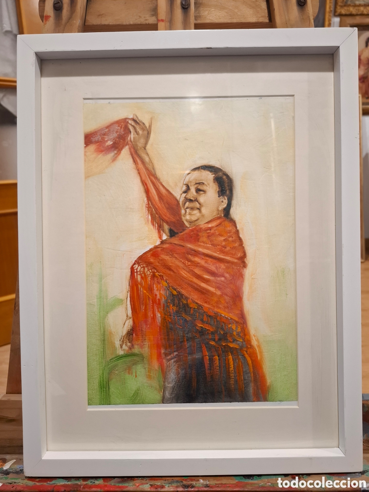 Arte: Oleo luis marquez gitana bailando 43x33 - Foto 1