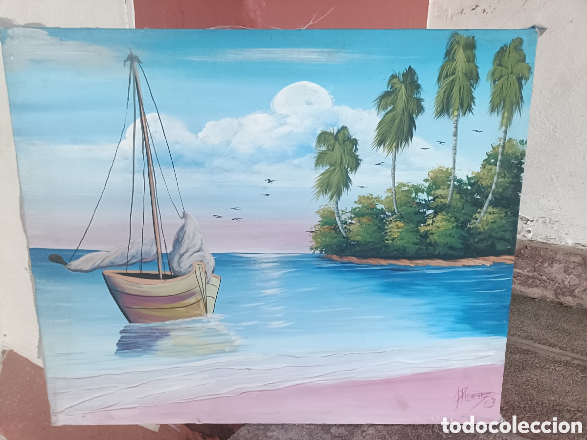 Arte: PINTURA BARCO SOBRE EL MAR - Foto 2