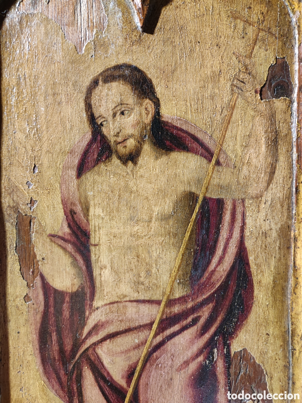 Arte: Tr&iacute;ptico pintado siglo XVI - Foto 6