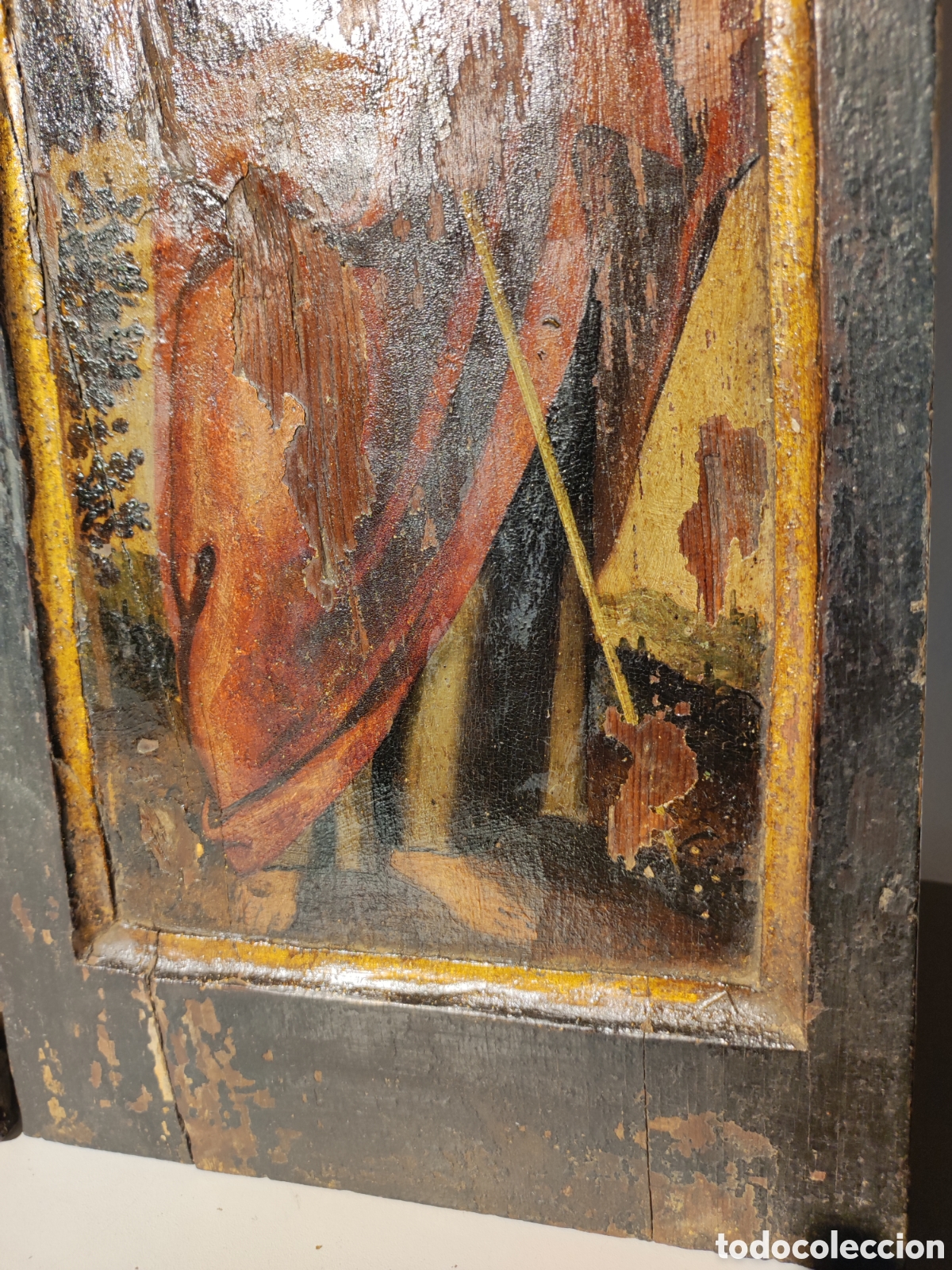 Arte: Tr&iacute;ptico pintado siglo XVI - Foto 8