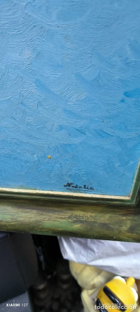 Arte: CUADRO PAYASO AL OLEO FIRMADO - Foto 3