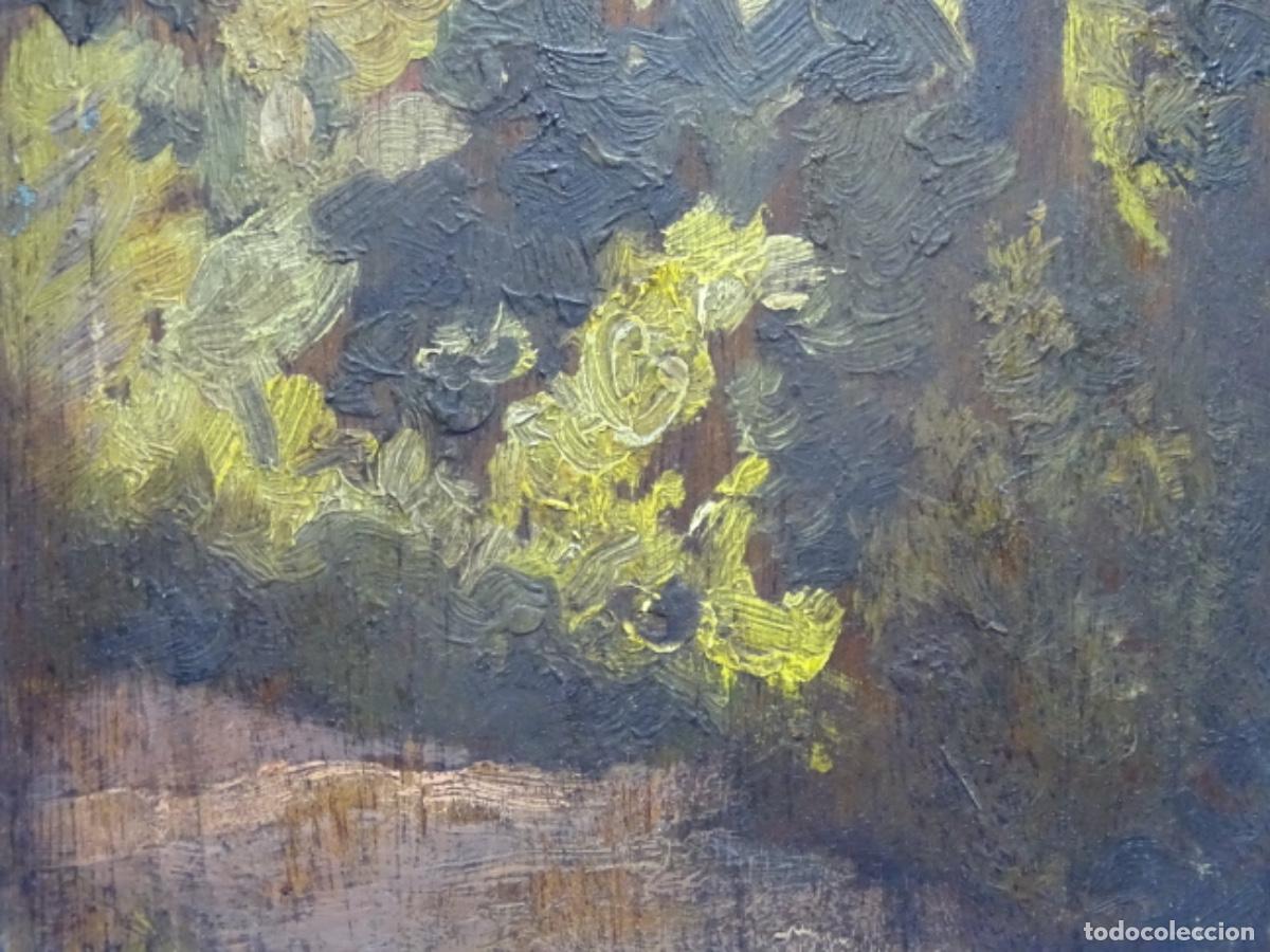 Arte: &Oacute;LEO SOBRE TABLA ANONIMO CIRCULO FRANCISCO GIMENO. - Foto 3
