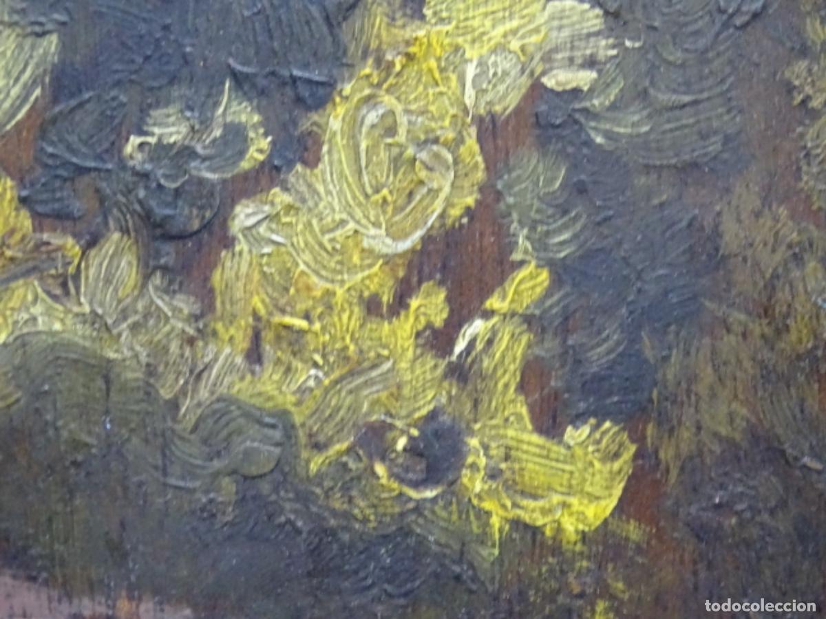 Arte: &Oacute;LEO SOBRE TABLA ANONIMO CIRCULO FRANCISCO GIMENO. - Foto 7