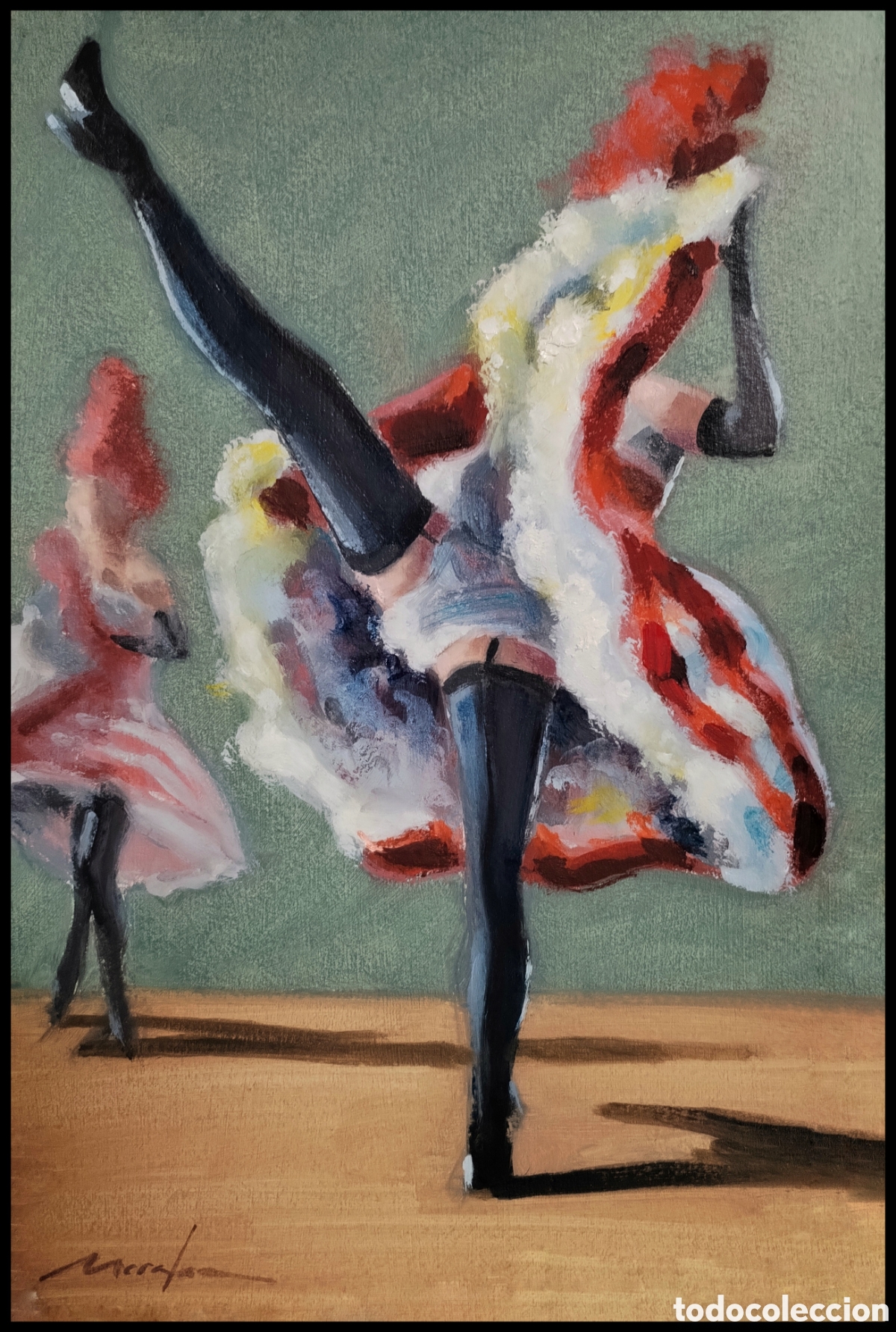 Arte: &Oacute;leo sobre papel ( cabaret) - Foto 1