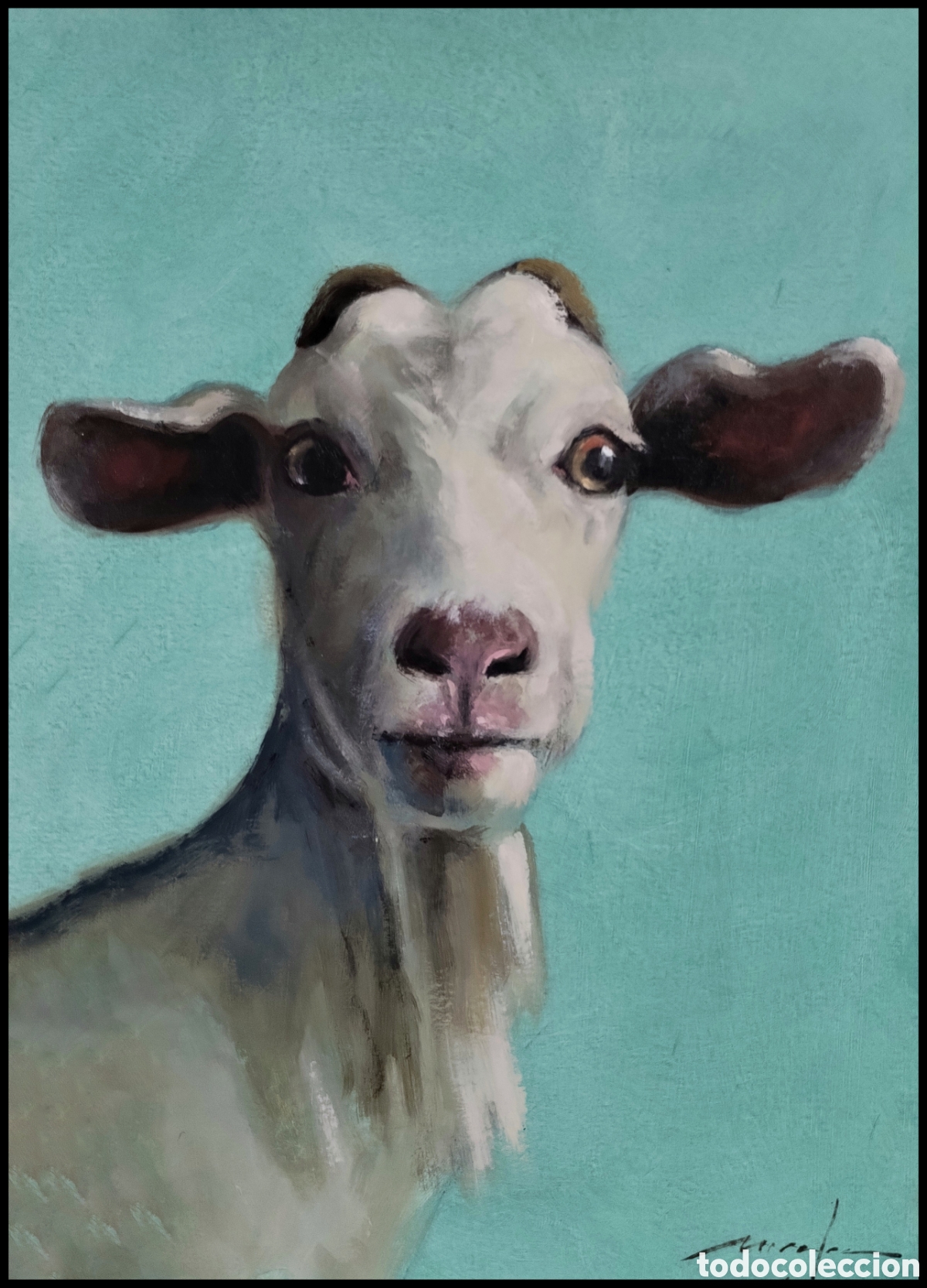 Arte: &Oacute;leo sobre papel (cabrita) - Foto 1