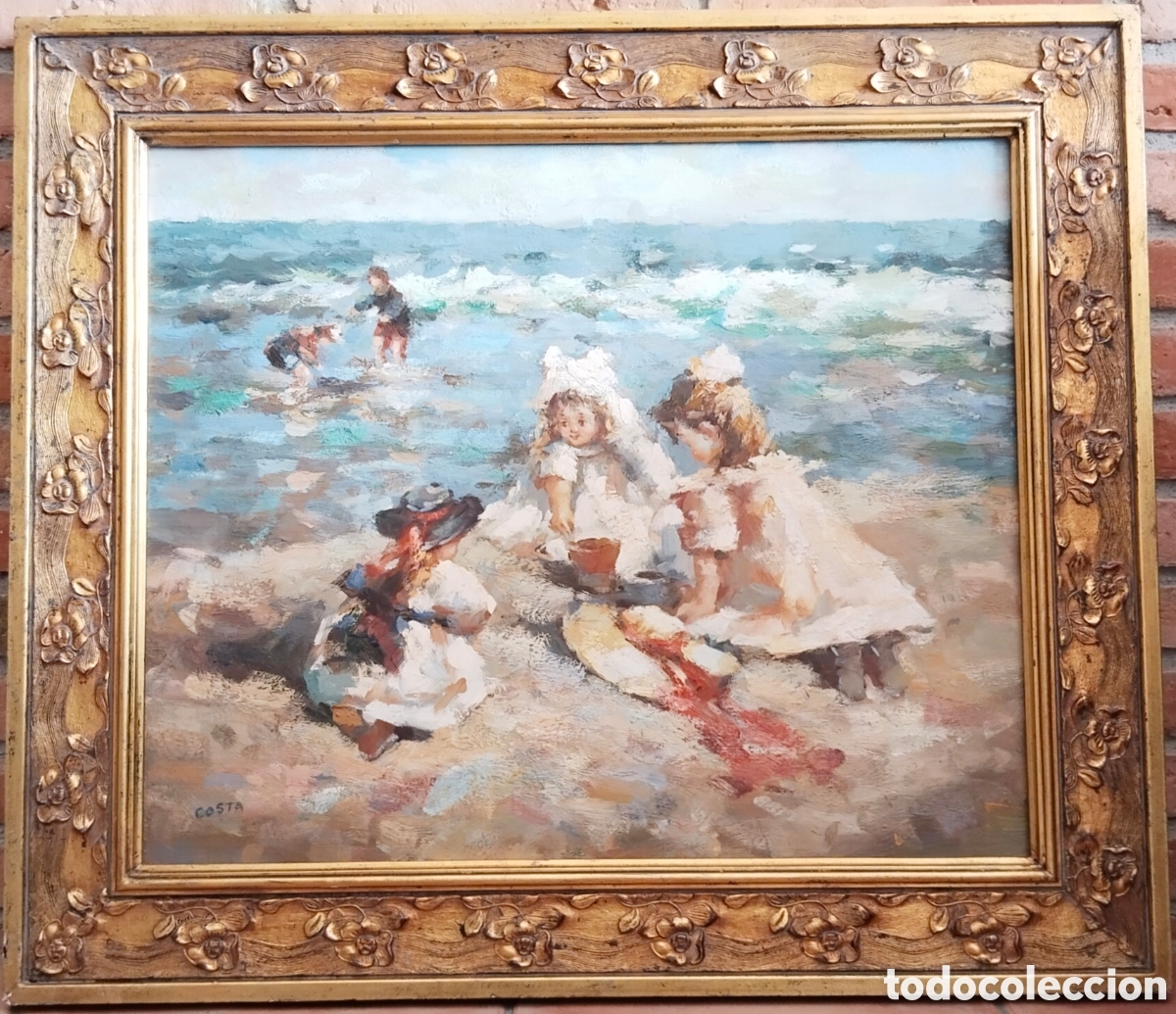 Kunst: Cuadro &oacute;leo sobre lienzo firmado por Costa