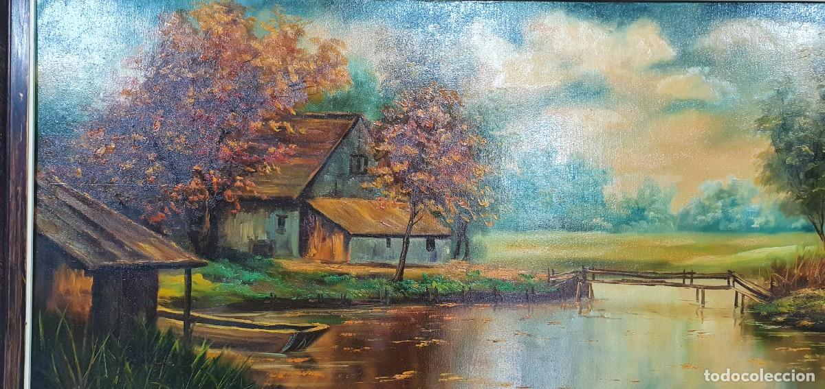 Arte: antiguo oleo sobre lienzo - Foto 2