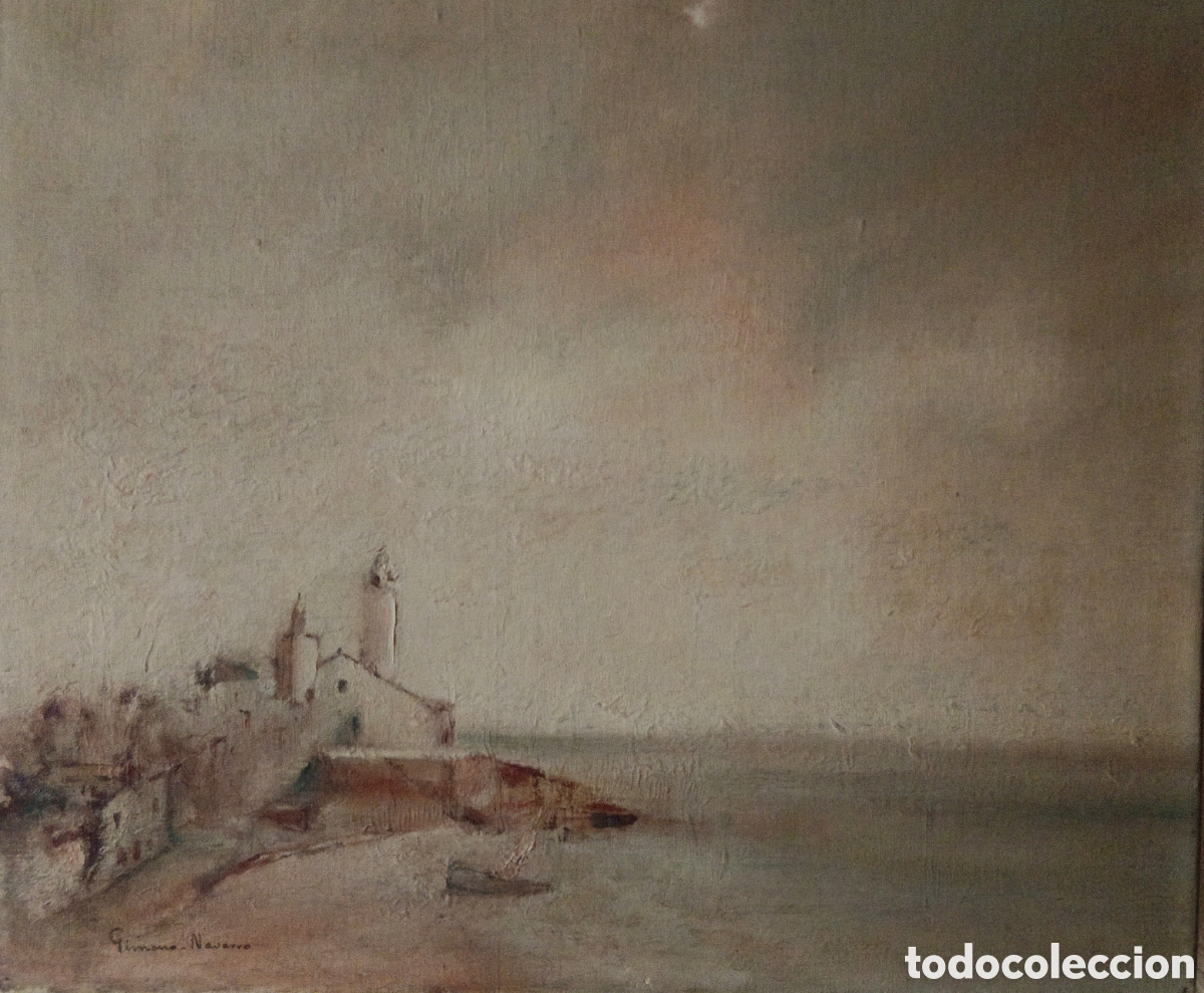 Arte: Josep Gimeno Navarro (1901-1955) sublime &oacute;leo sobre bastidor de tela