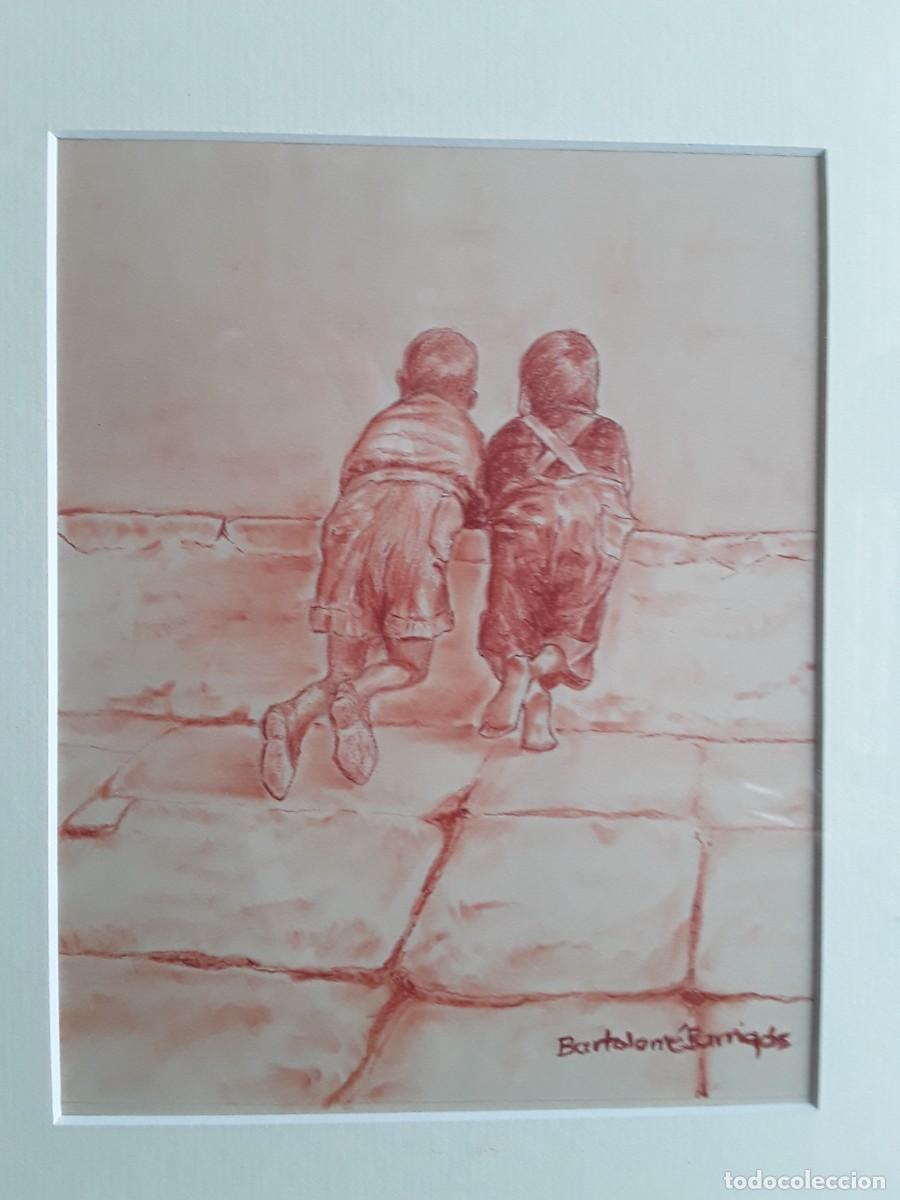 Arte: CUADRO a sanguina enmarcado. - Foto 1