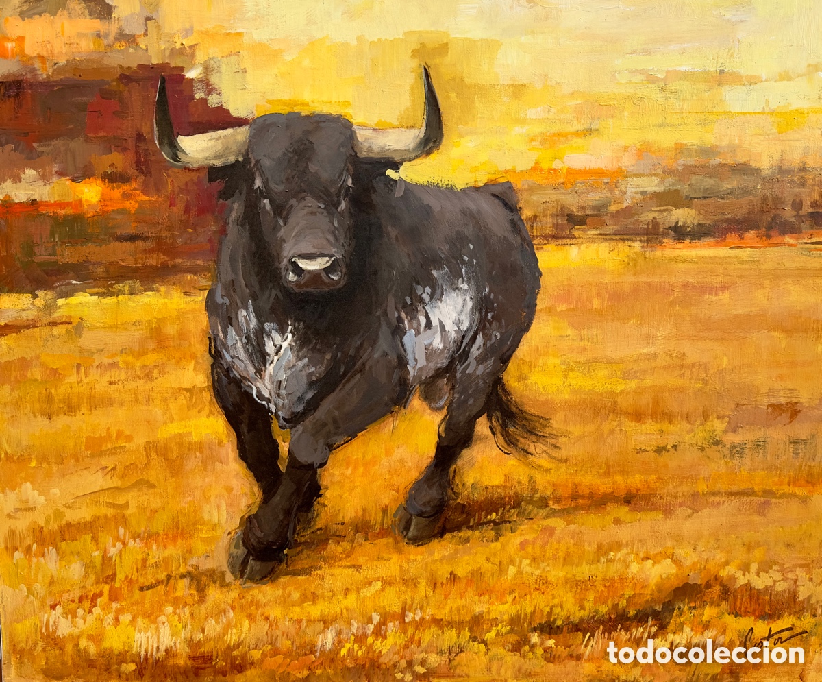 Arte: Oleo toro Enrique Pastor - Foto 1