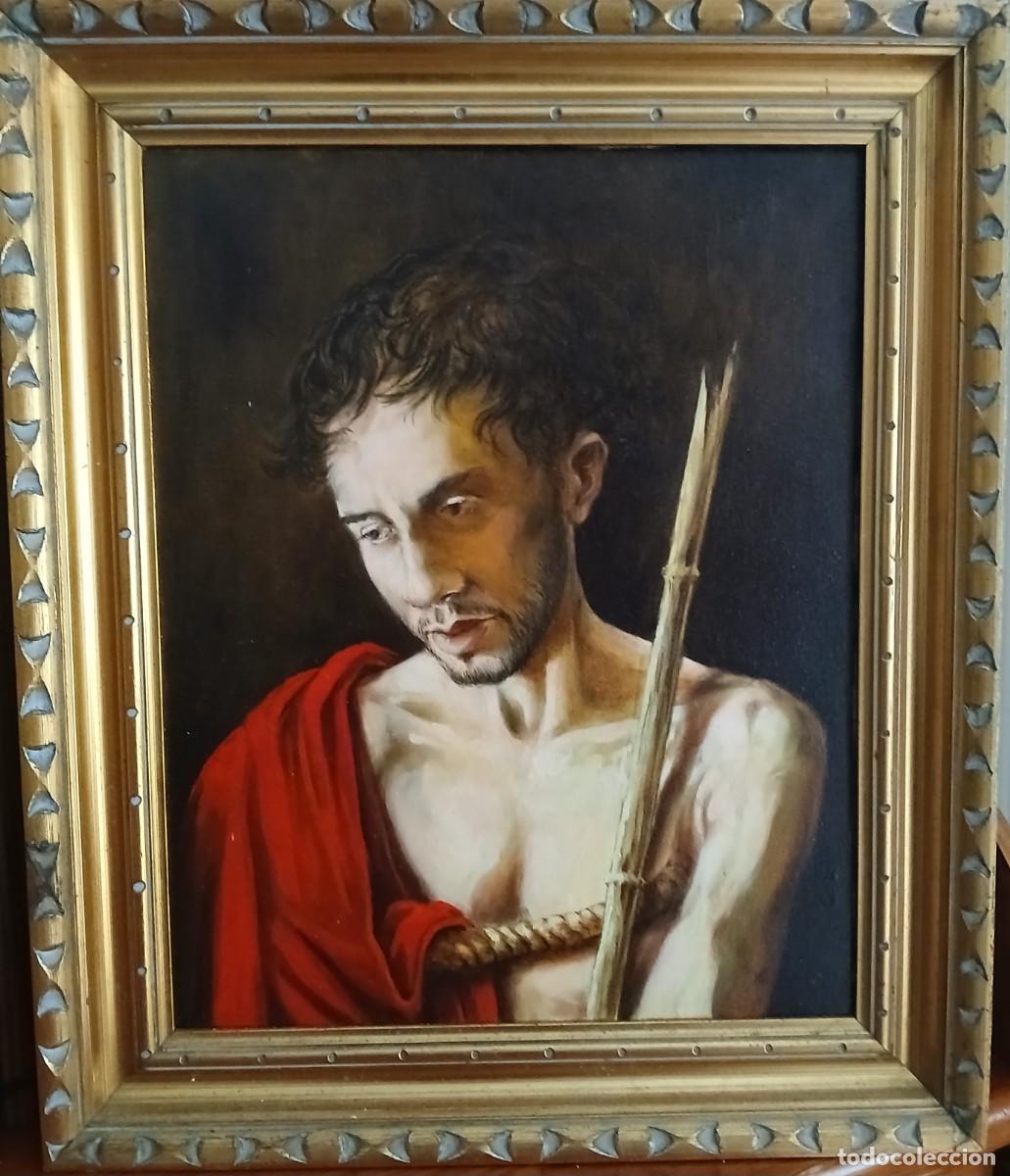 Arte: Ecce Homo joven / &oacute;leo sobre lienzo - Foto 1