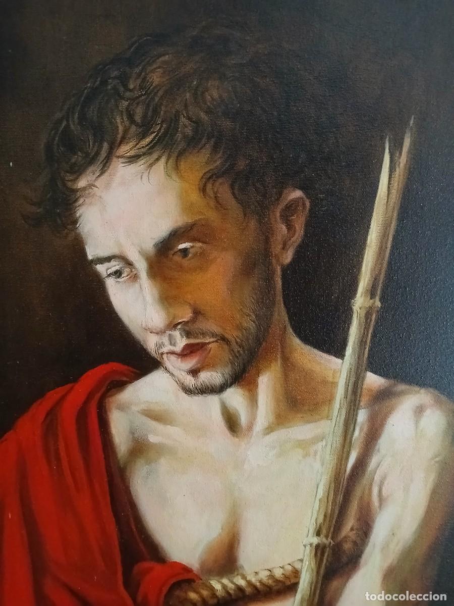 Arte: Ecce Homo joven / &oacute;leo sobre lienzo - Foto 2