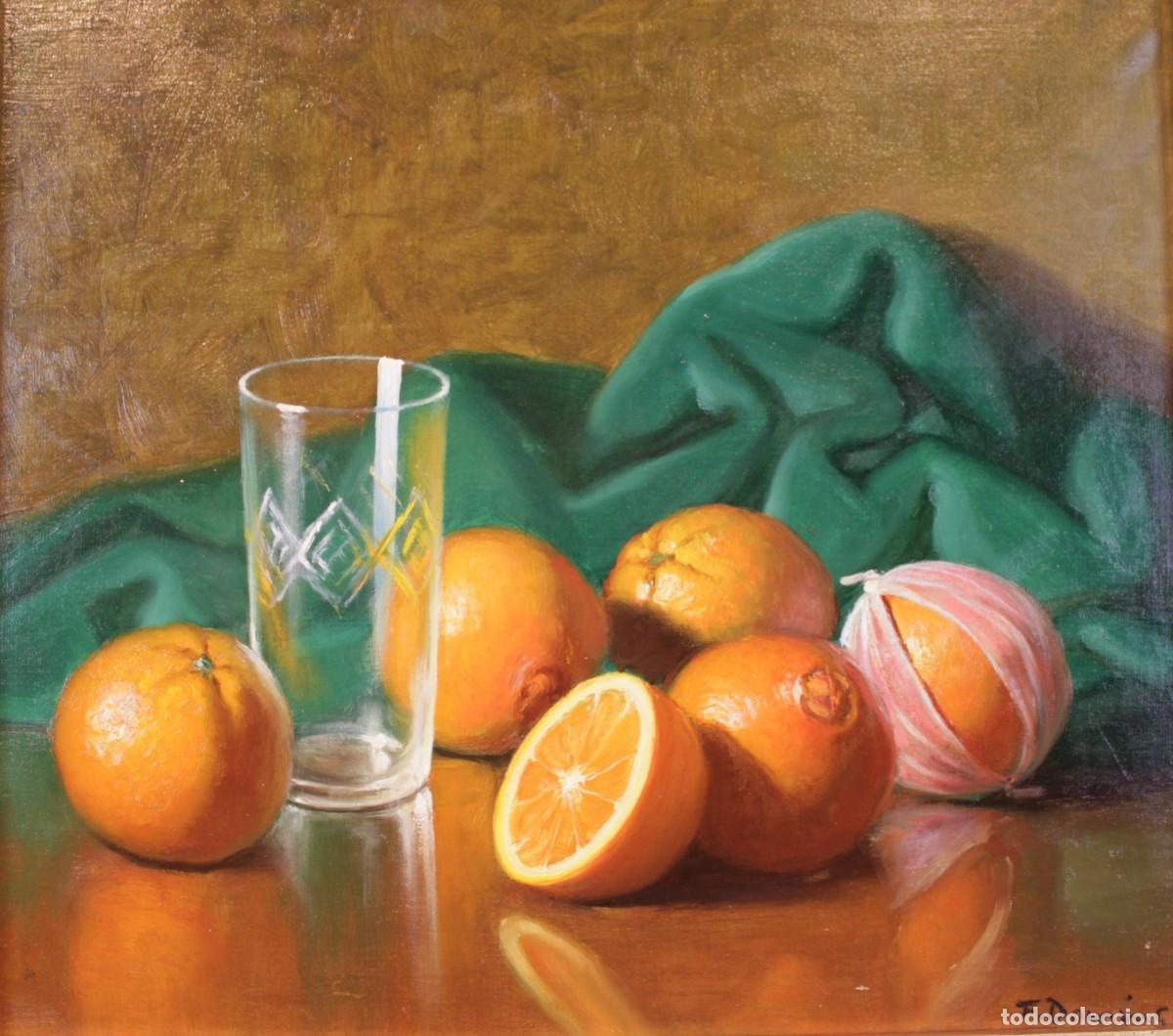 Arte: Francisco Domingo Castell&aacute; (1920-2011) &ndash; Bodeg&oacute;n con naranjas - Foto 1