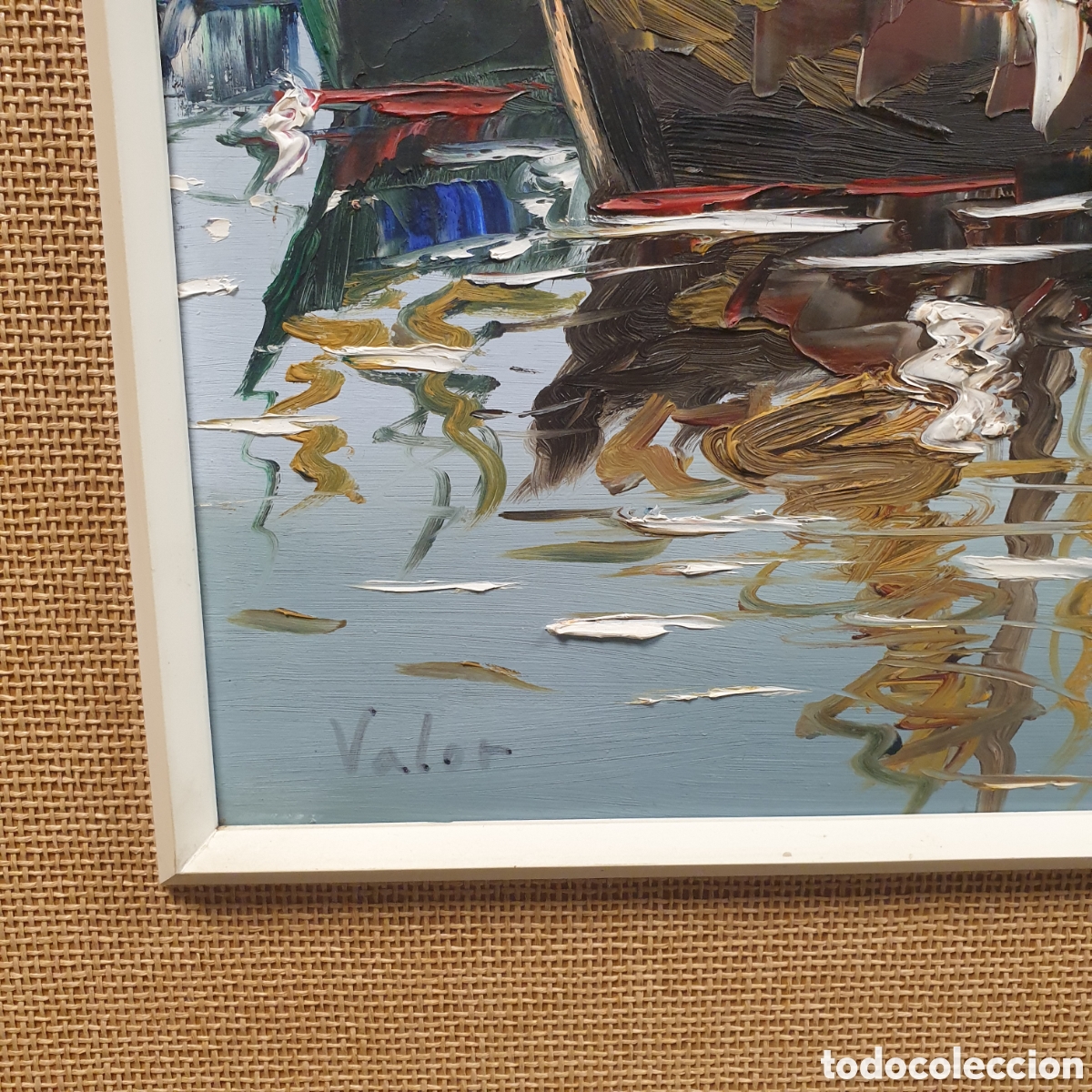 Arte: Gran &oacute;leo sobre tabla firmado - Foto 2
