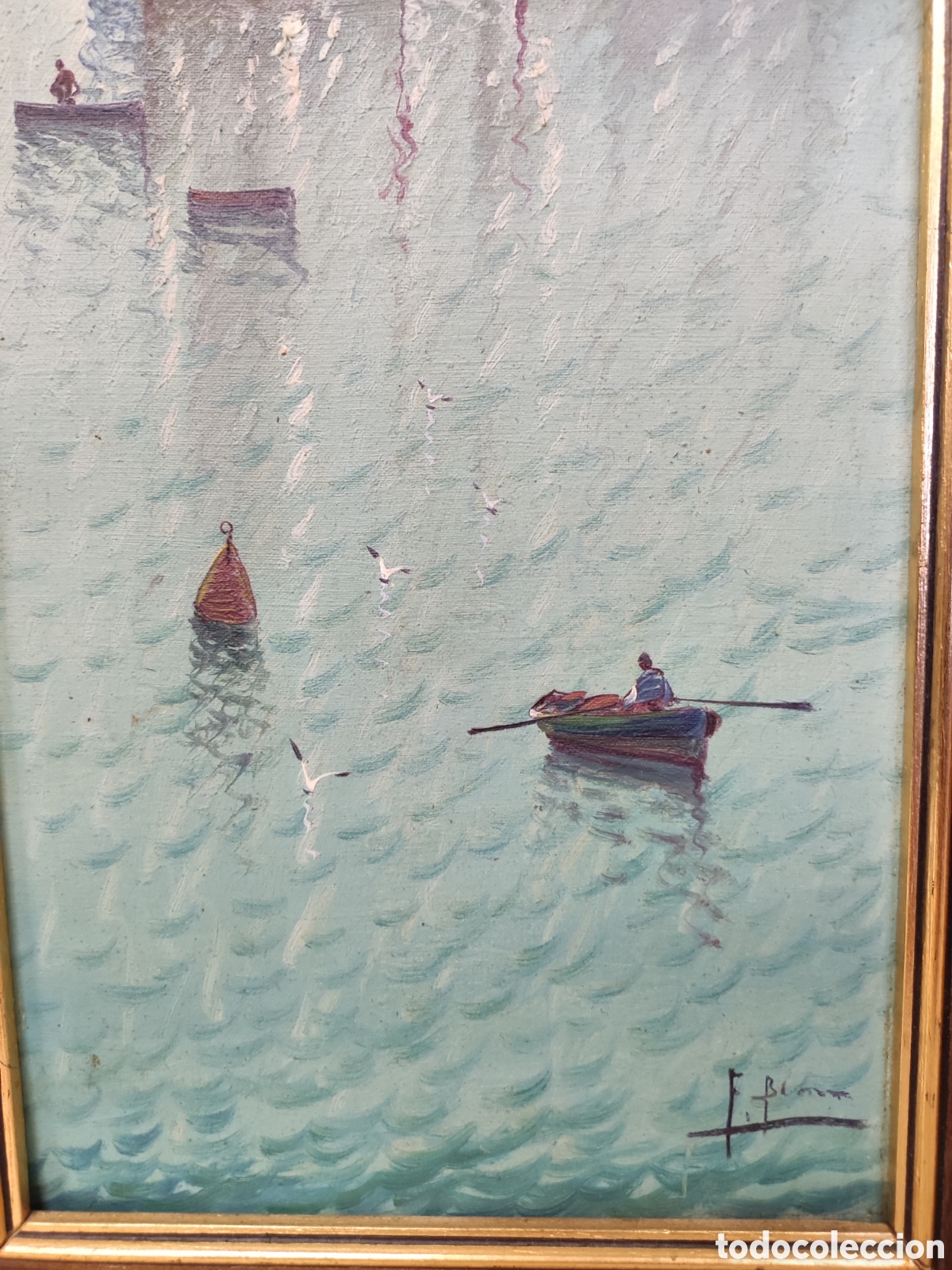 Arte: &Oacute;leo sobre lienzo Marina - Foto 2