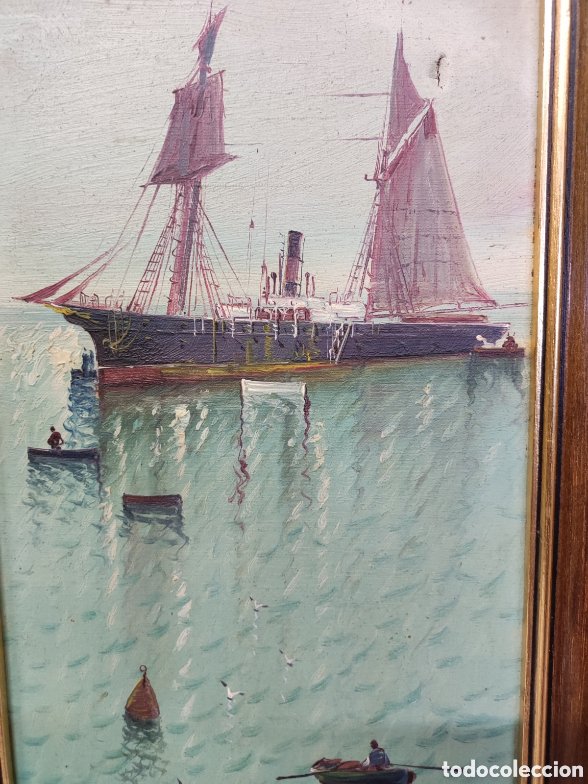Arte: &Oacute;leo sobre lienzo Marina - Foto 3