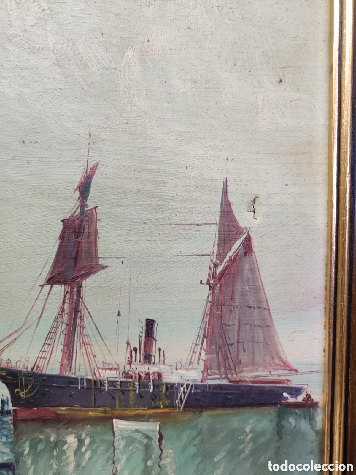 Arte: &Oacute;leo sobre lienzo Marina - Foto 4