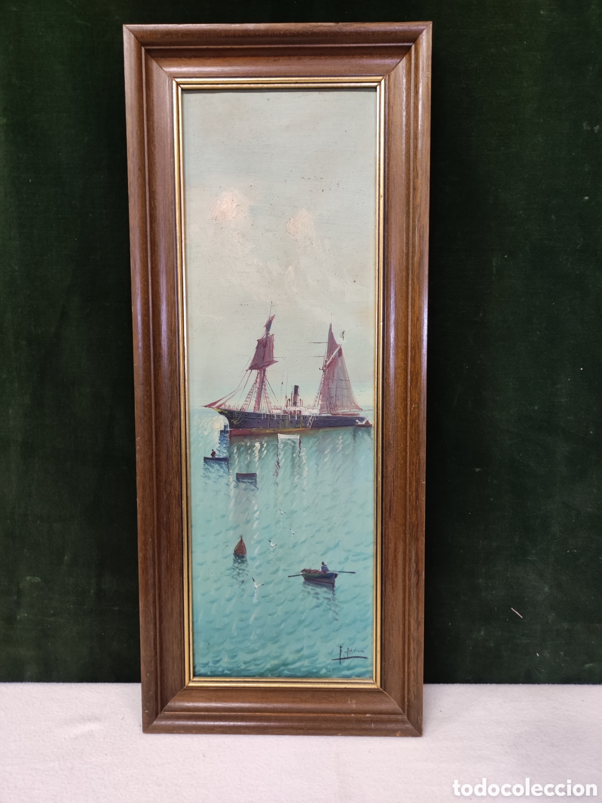 Arte: &Oacute;leo sobre lienzo Marina - Foto 1