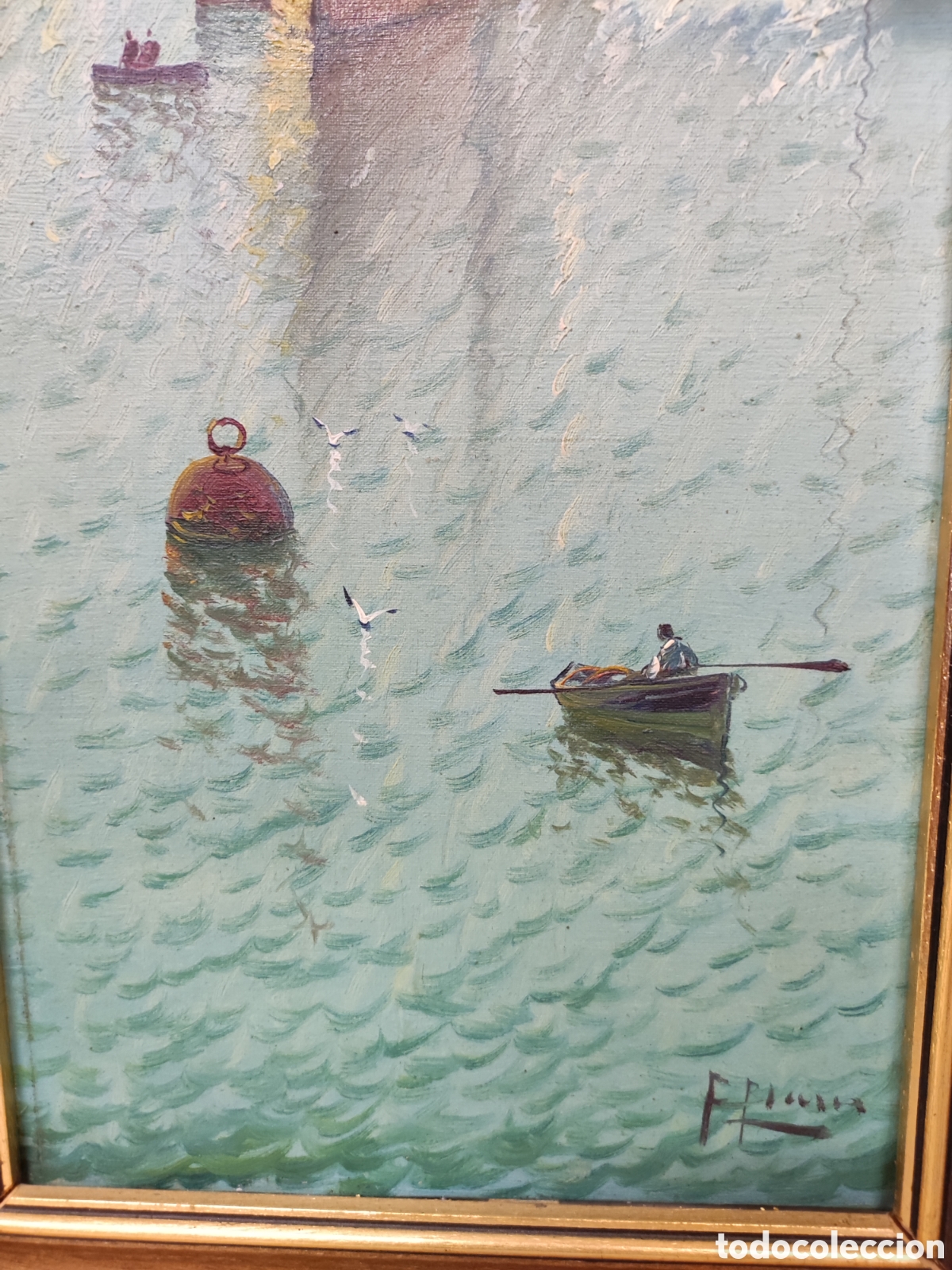 Arte: &Oacute;leo sobre lienzo Marina - Foto 2