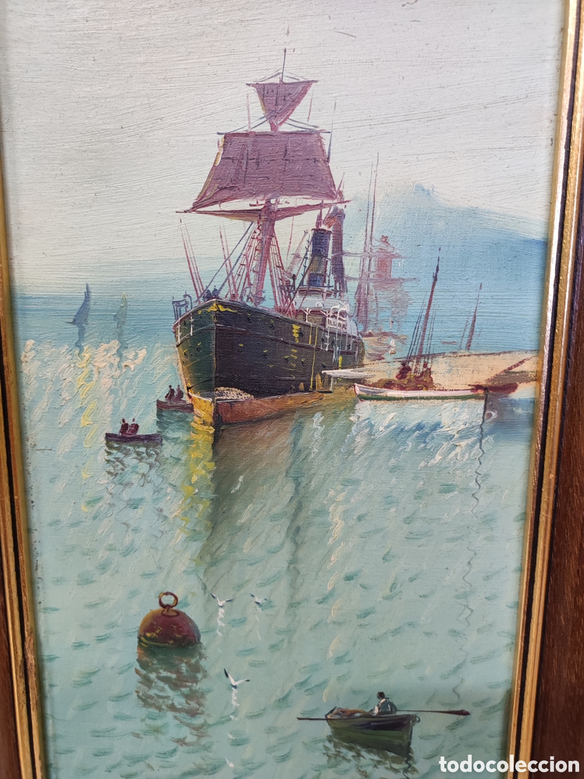 Arte: &Oacute;leo sobre lienzo Marina - Foto 3