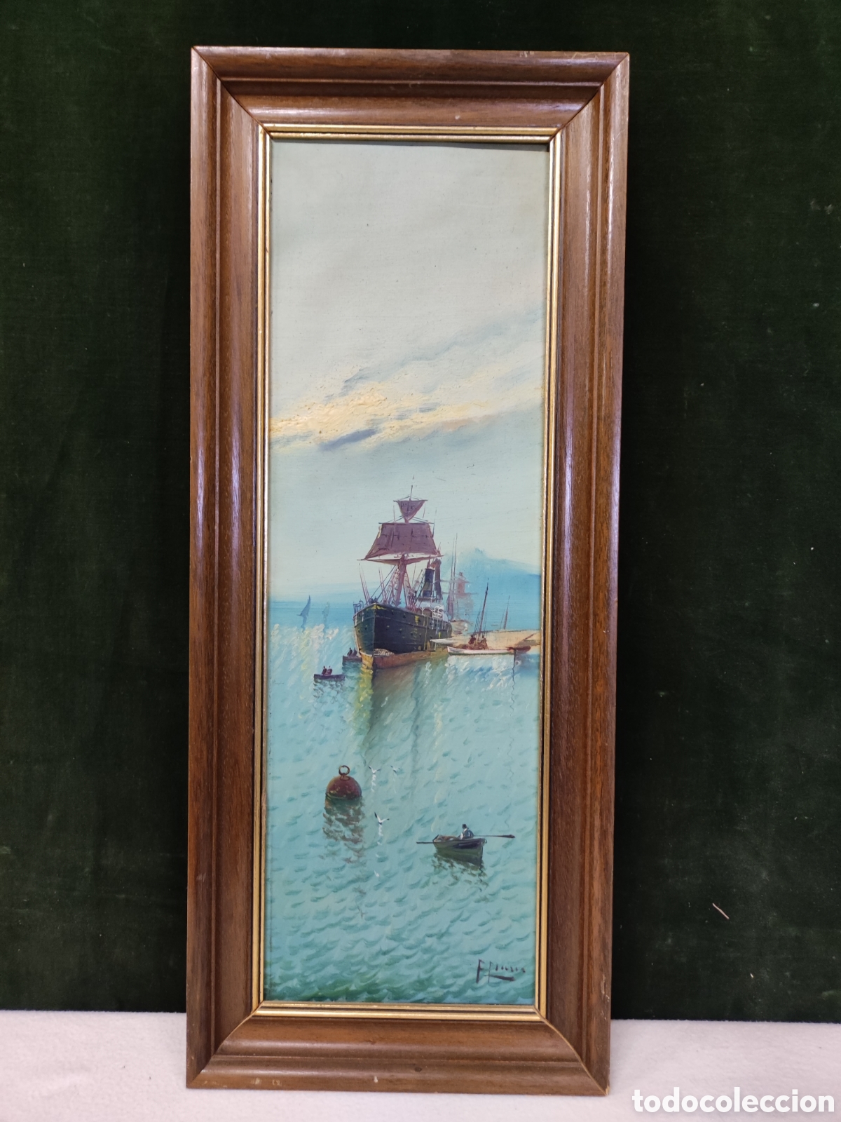 Arte: &Oacute;leo sobre lienzo Marina - Foto 1