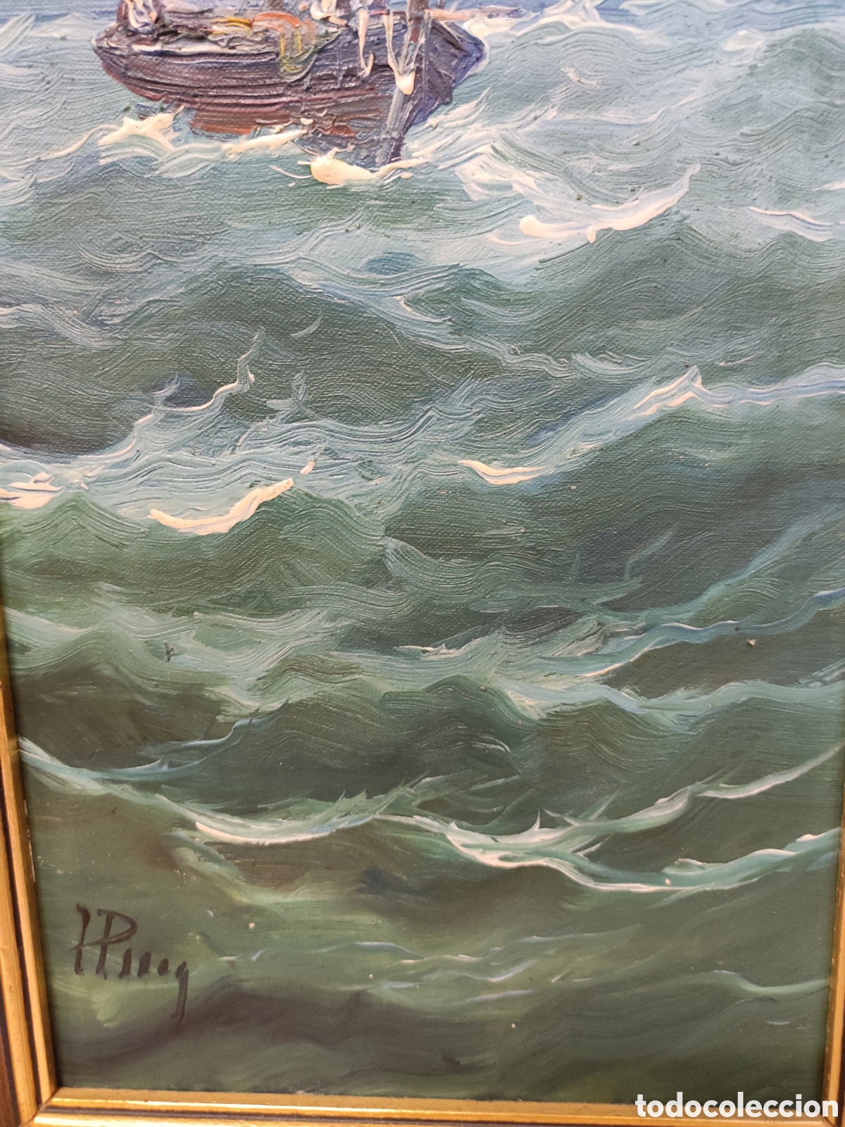 Arte: &Oacute;leo sobre lienzo Marina - Foto 2