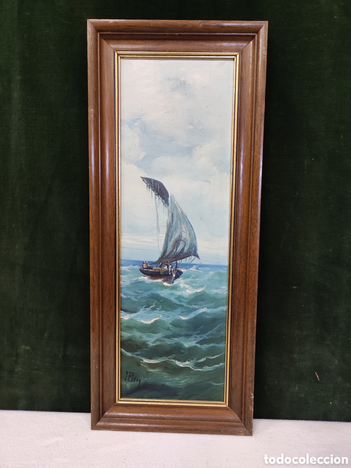 Arte: &Oacute;leo sobre lienzo Marina - Foto 1