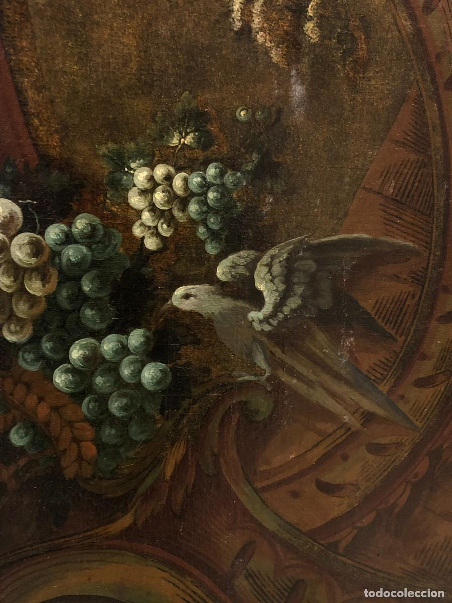 Arte: gran florero luis xv, marco rococo de epoca - Foto 3