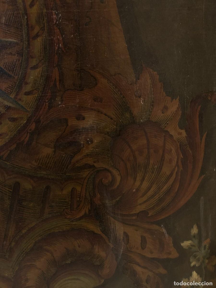 Arte: gran florero luis xv, marco rococo de epoca - Foto 6
