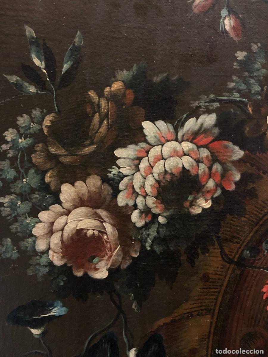 Arte: gran florero luis xv, marco rococo de epoca - Foto 8
