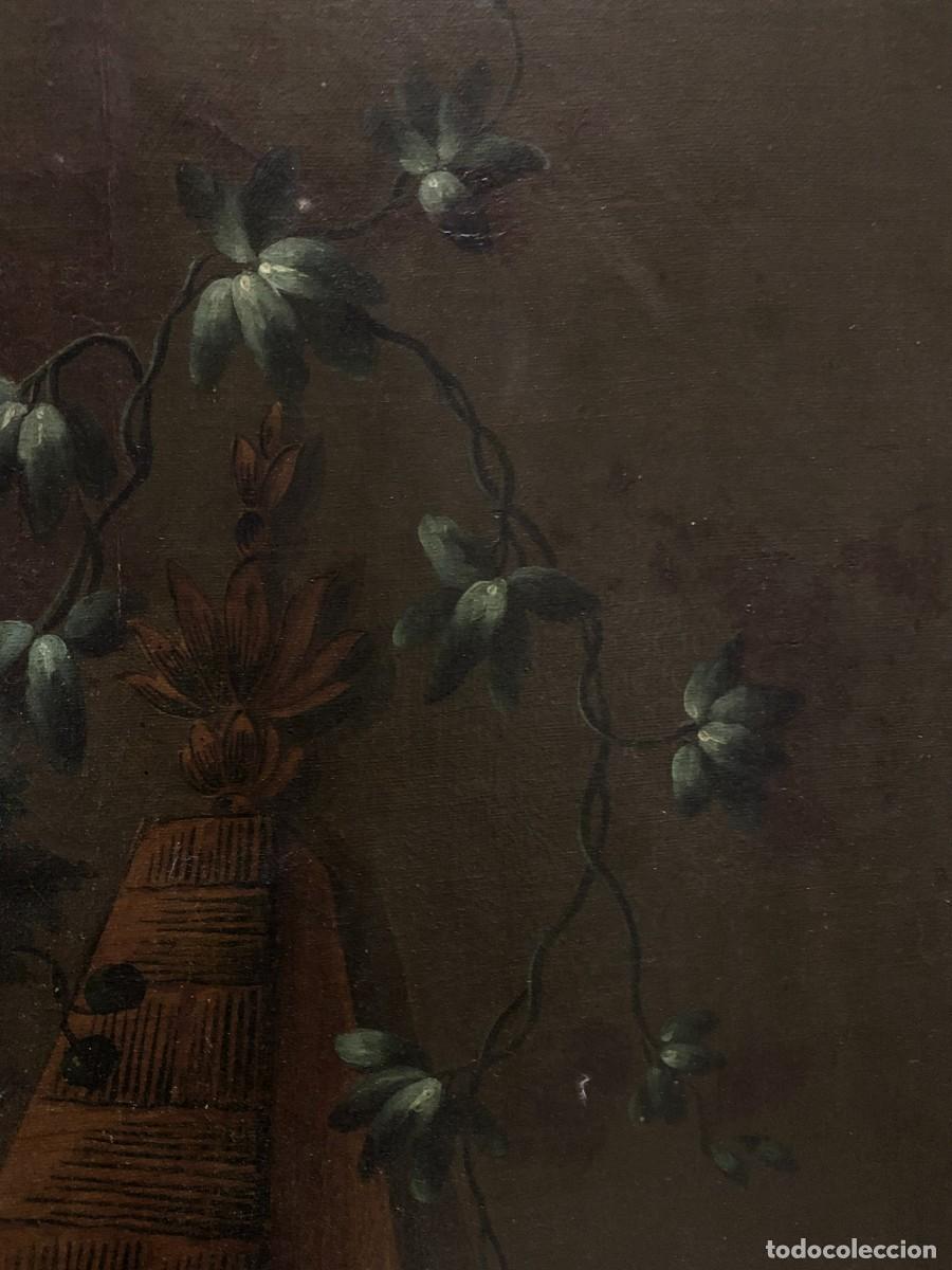 Arte: gran florero luis xv, marco rococo de epoca - Foto 9