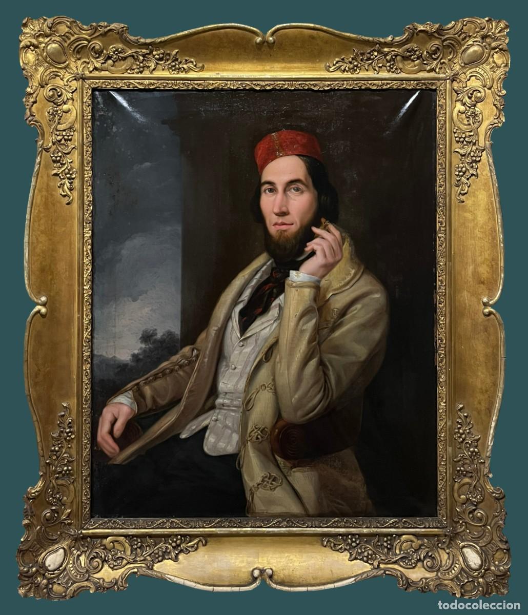 Arte: RETRATO JOVEN CON FEZ ROJO - Foto 1