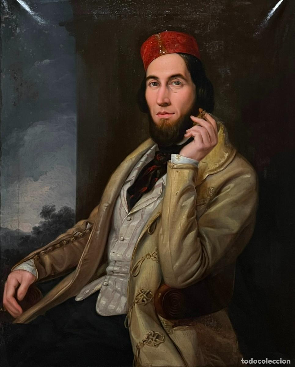 Arte: RETRATO JOVEN CON FEZ ROJO - Foto 2