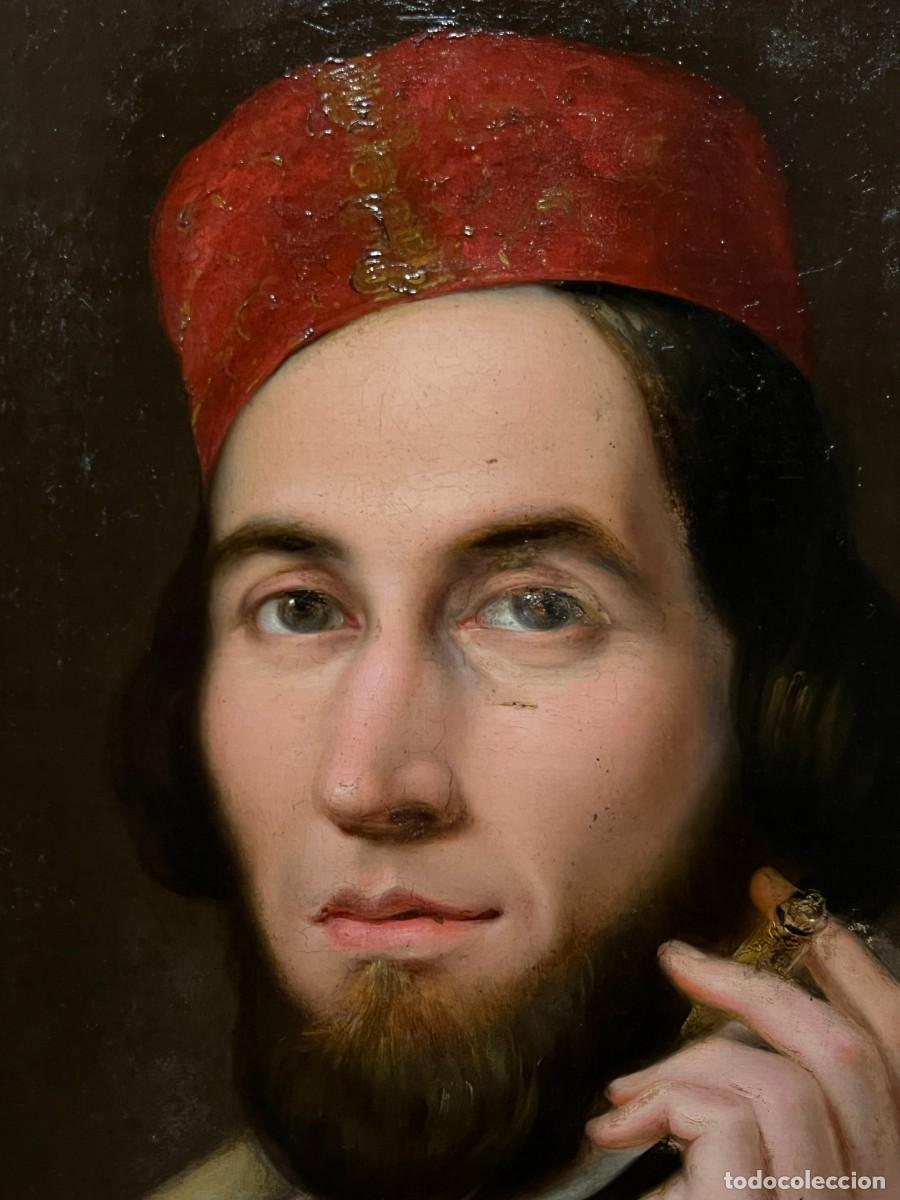 Arte: RETRATO JOVEN CON FEZ ROJO - Foto 3