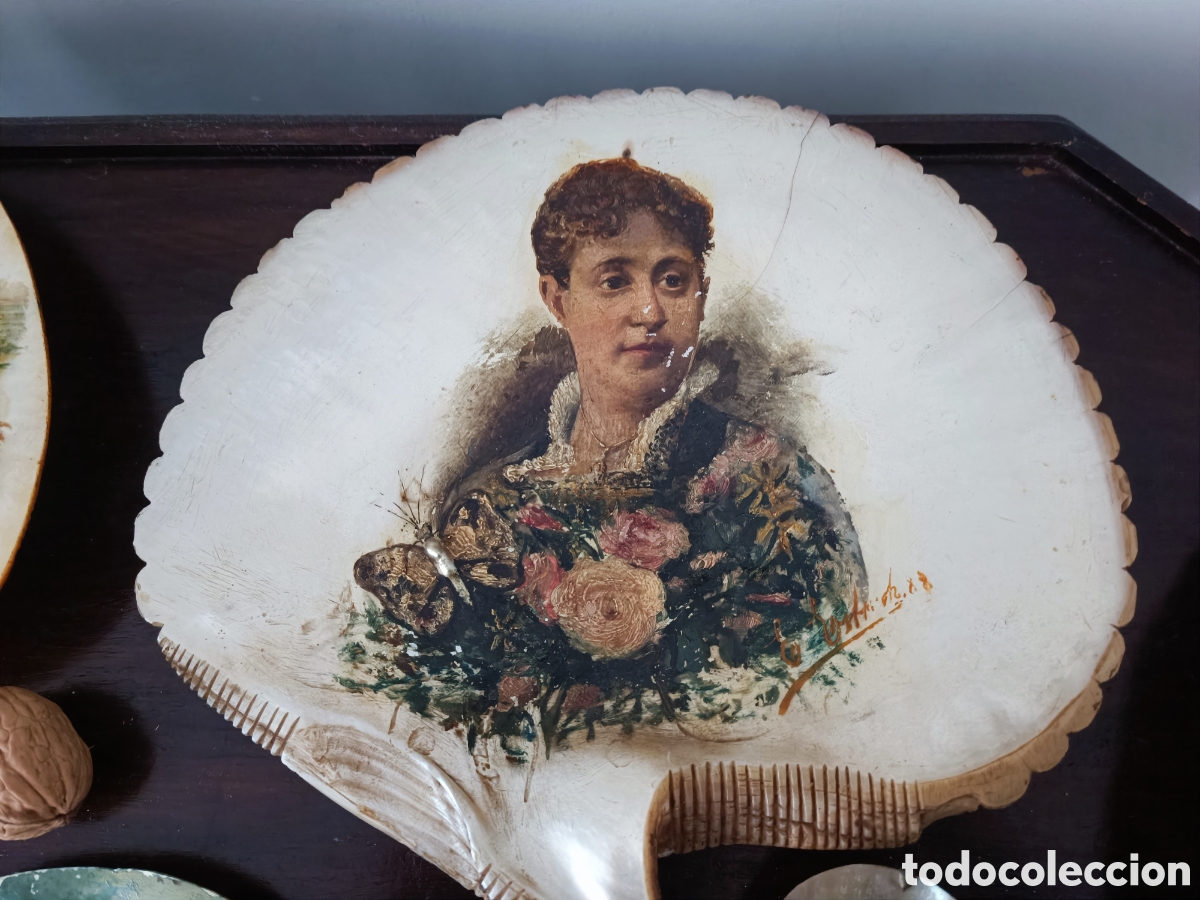 Arte: CONCHAS DE NACAR SIGLO XIX - Foto 2
