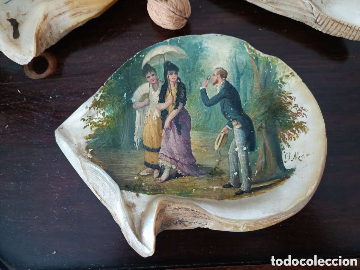 Arte: CONCHAS DE NACAR SIGLO XIX - Foto 4