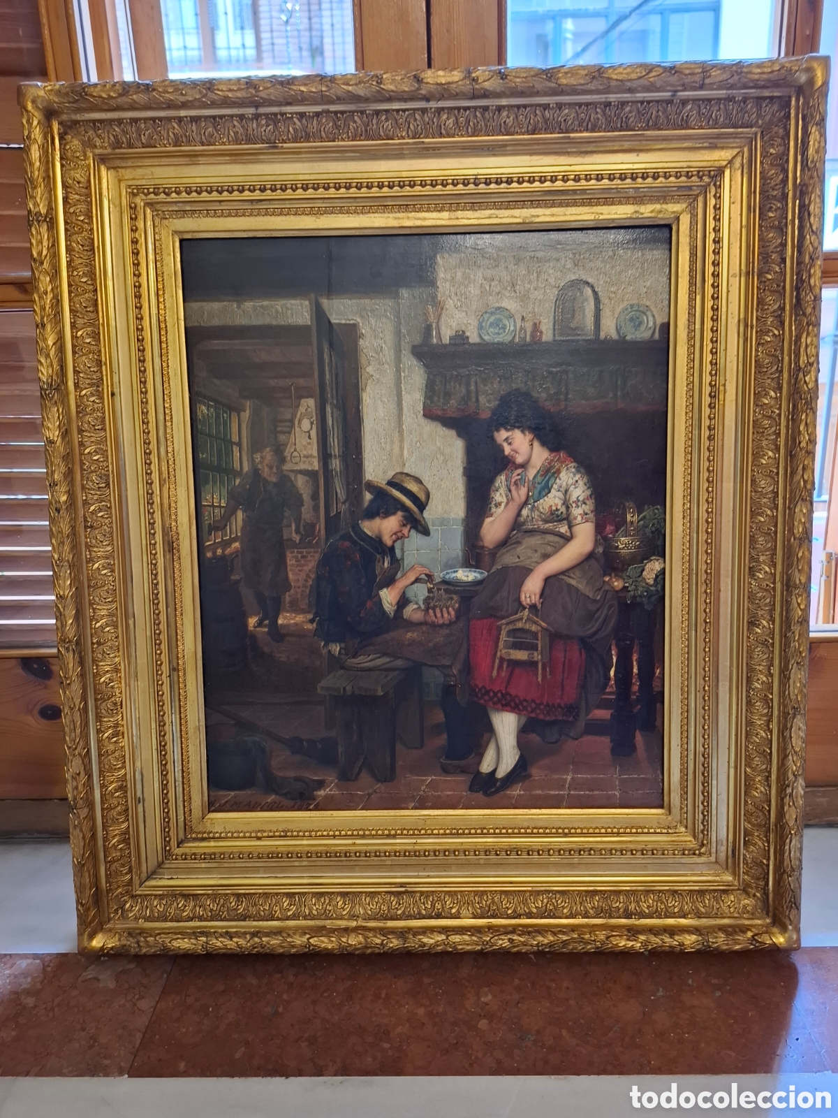 Arte: Adrien Jean Madiol &oacute;leo sobre tabla - Foto 1