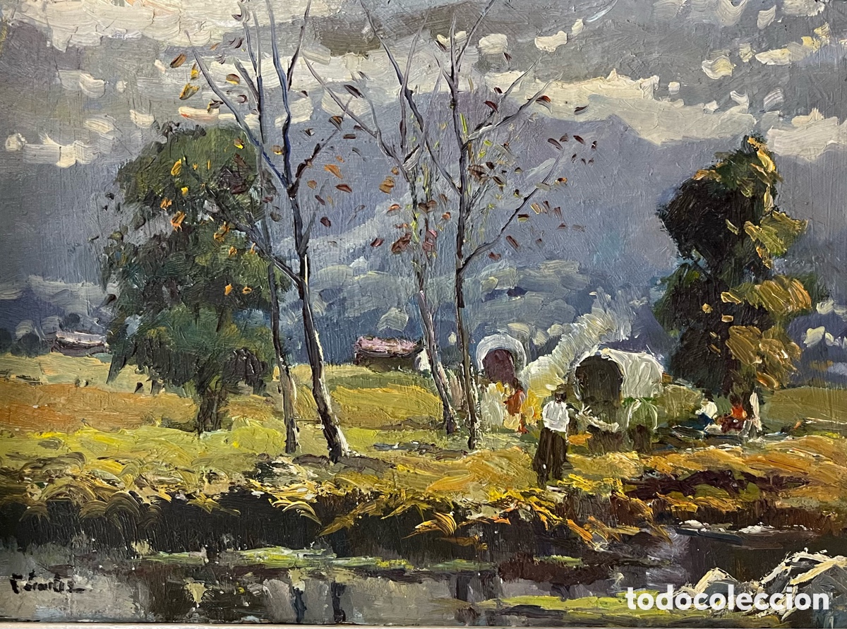 Arte: C. S&Aacute;NCHEZ . Oleo sobre tabla - Foto 1