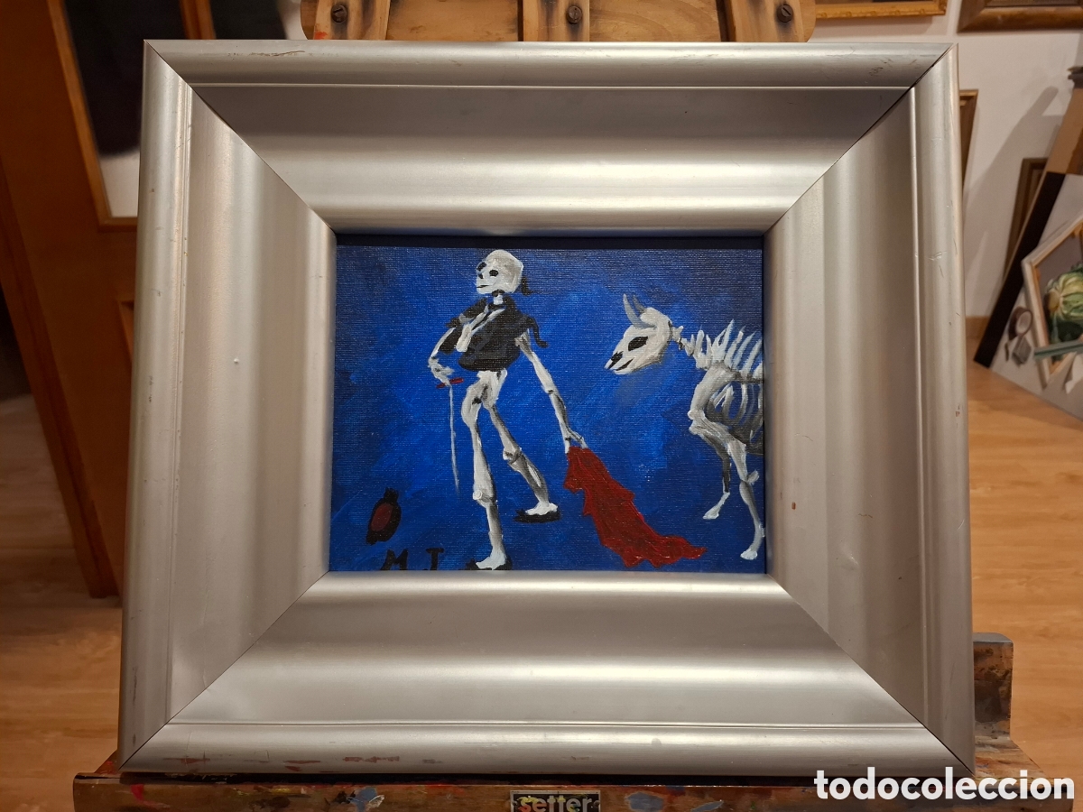 Arte: Oleo de esqueletomaquia 43x38 - Foto 1