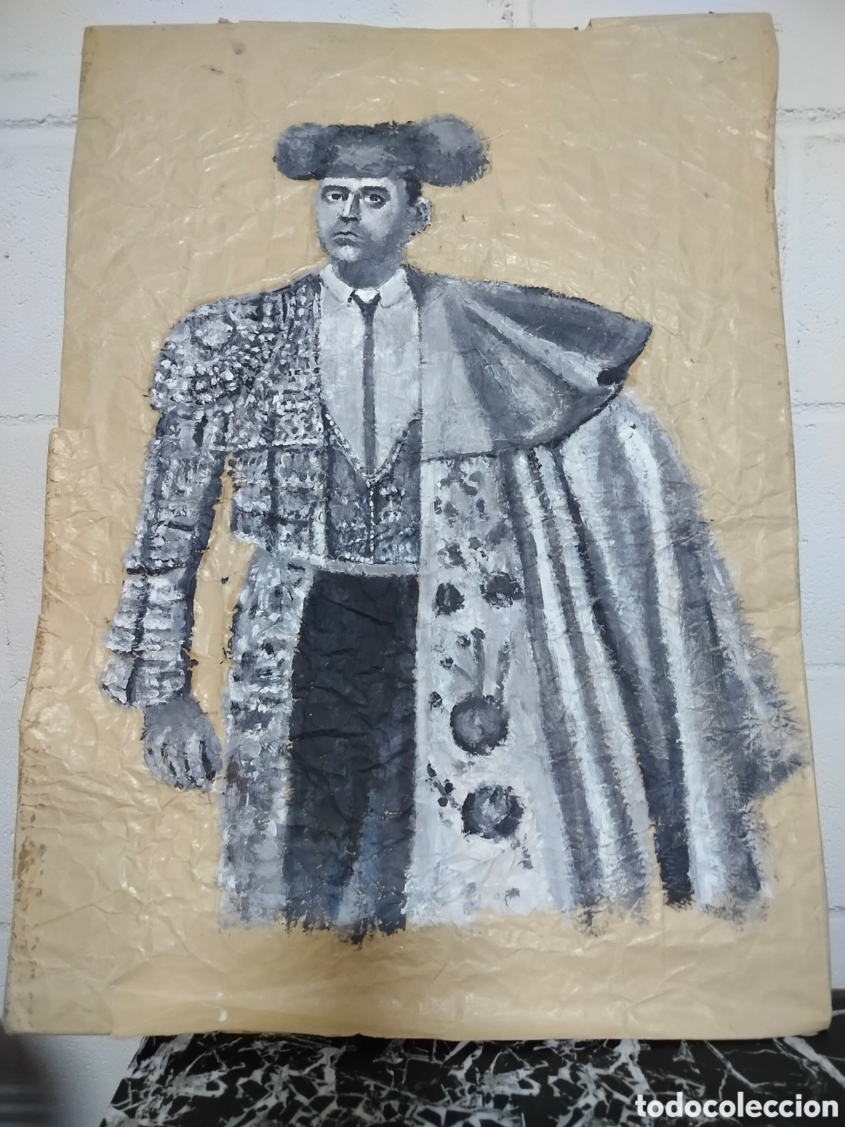 Arte: Torero, &Oacute;leo Sobre Estraza - Foto 1