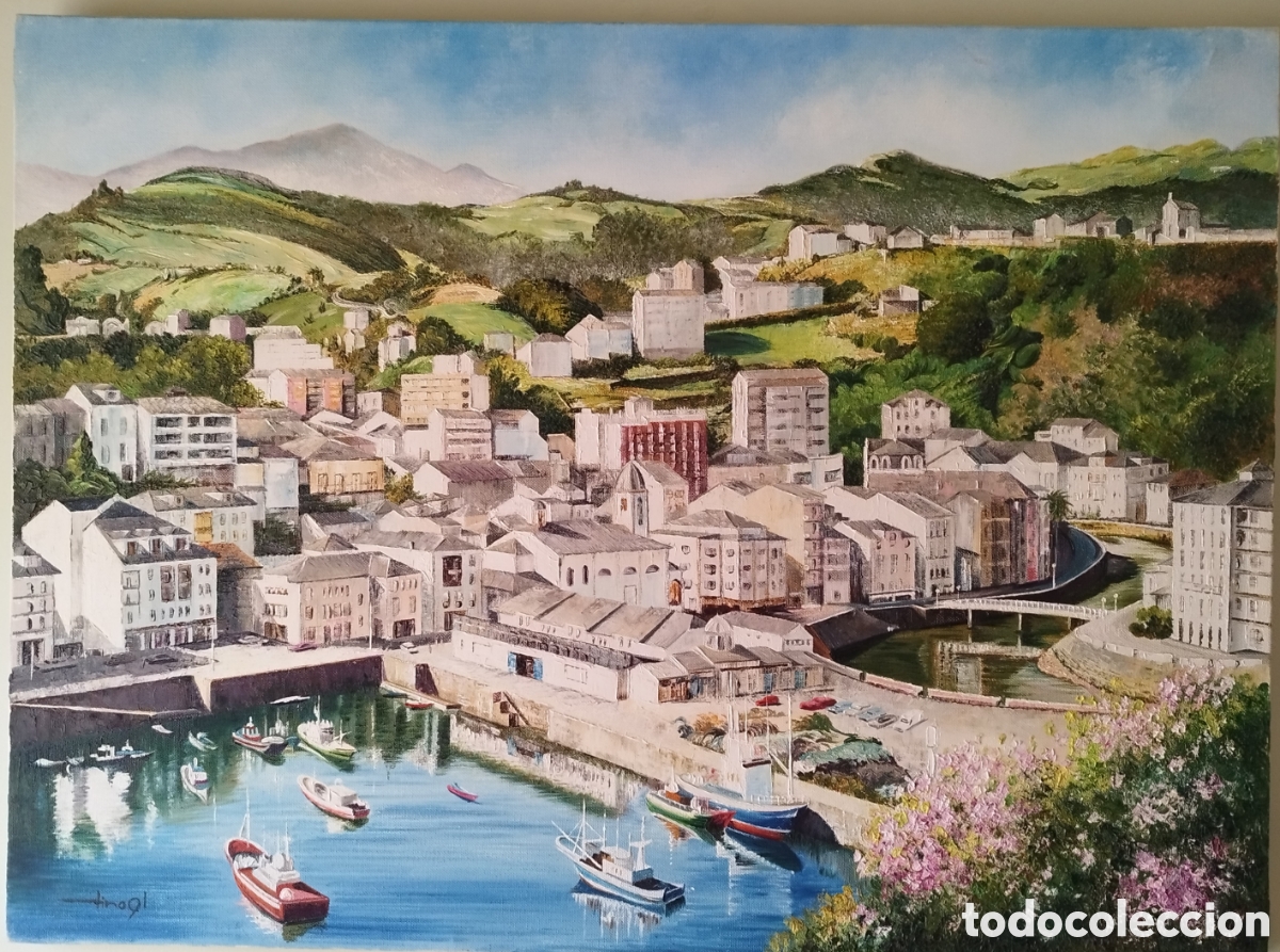 Arte: &Oacute;leo sobre lienzo: Luarca - Foto 1