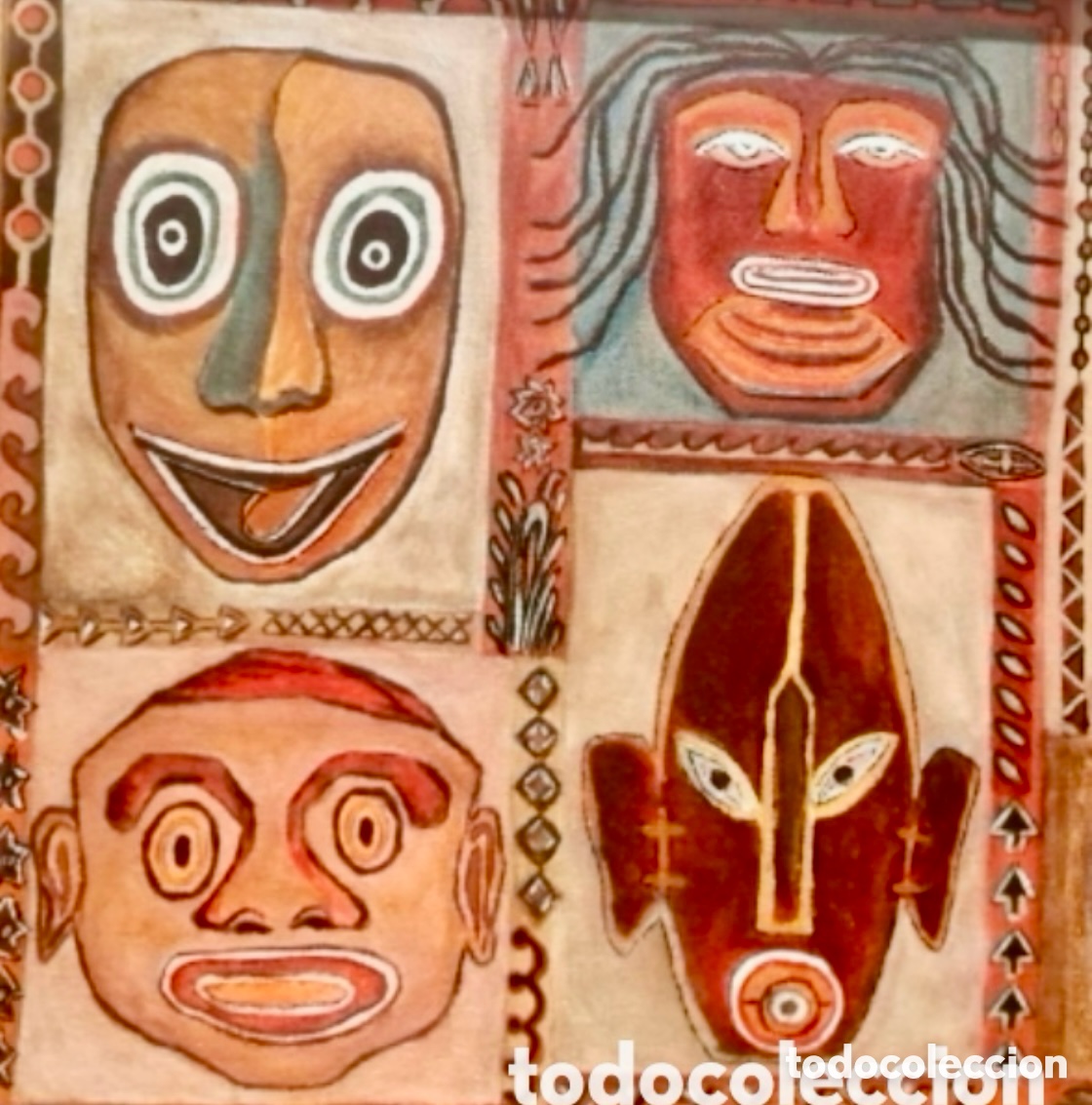 Arte: M&aacute;scaras africanas. Acr&iacute;lico. - Foto 2