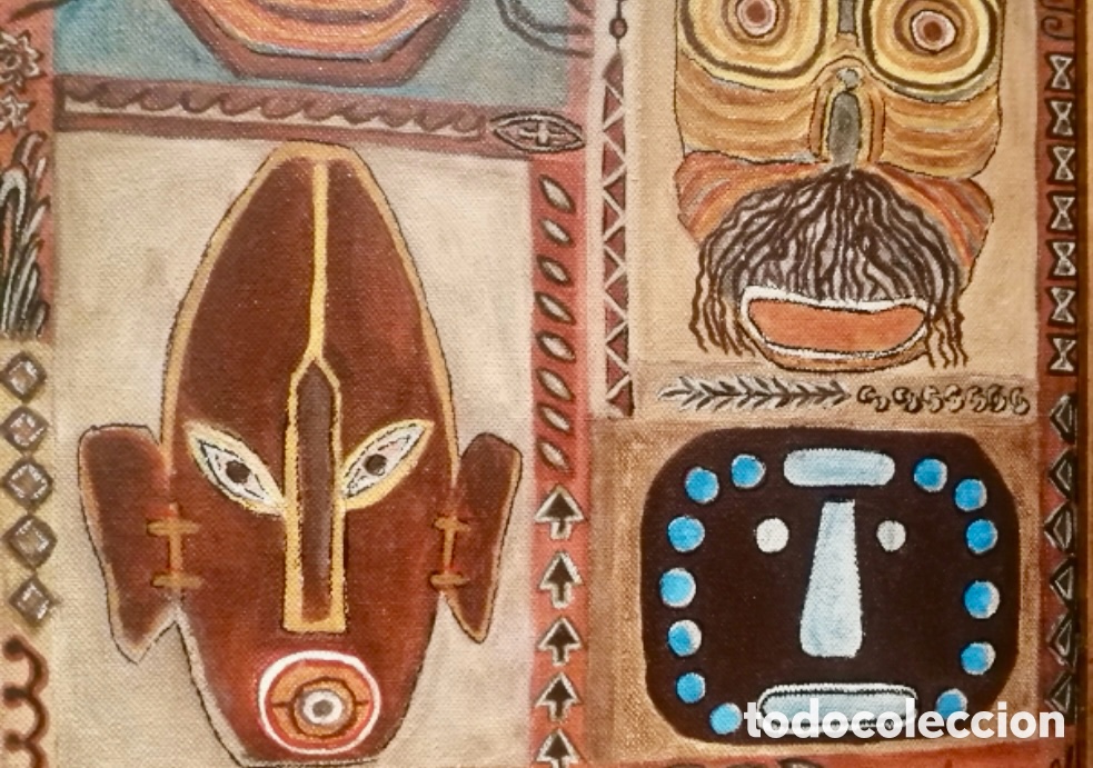 Arte: M&aacute;scaras africanas. Acr&iacute;lico. - Foto 5