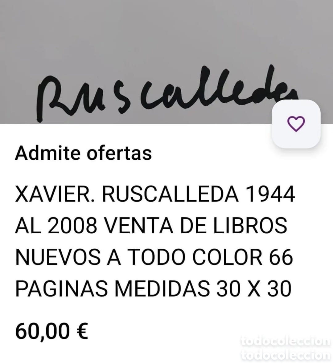Arte: XAVIER RUSCALLEDA OLEO..GOUACHE..68X47 - Foto 25