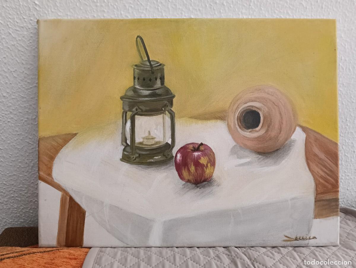 Arte: El bodeg&oacute;n colecci&oacute;n acr&iacute;lico sobre lienzo enmarcado 80X60cm. Jessica Gonpra
