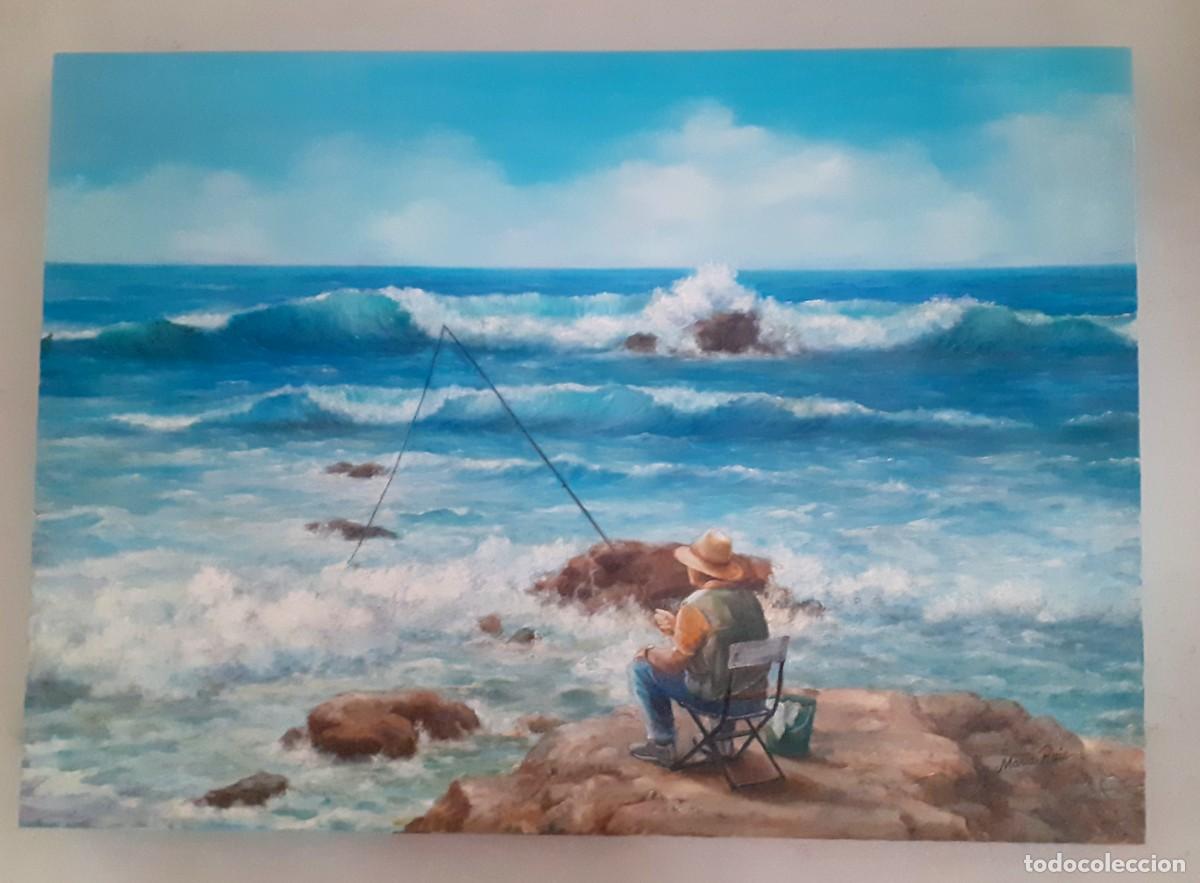 Arte: Marina &oacute;leo sobre lienzo. - Foto 1