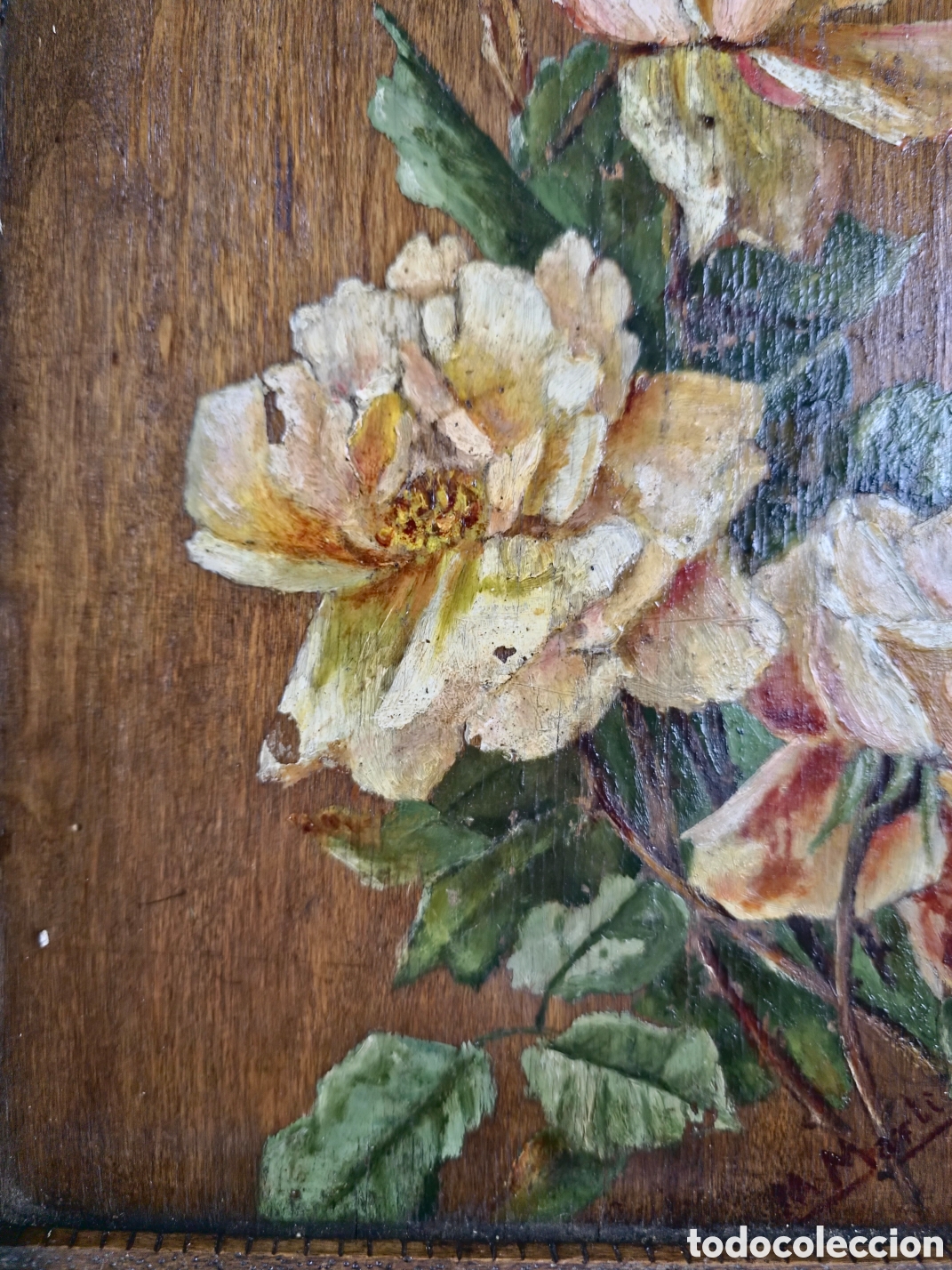 Arte: Bodeg&oacute;n de Rosas Firmado M. Mart&iacute; - Foto 7