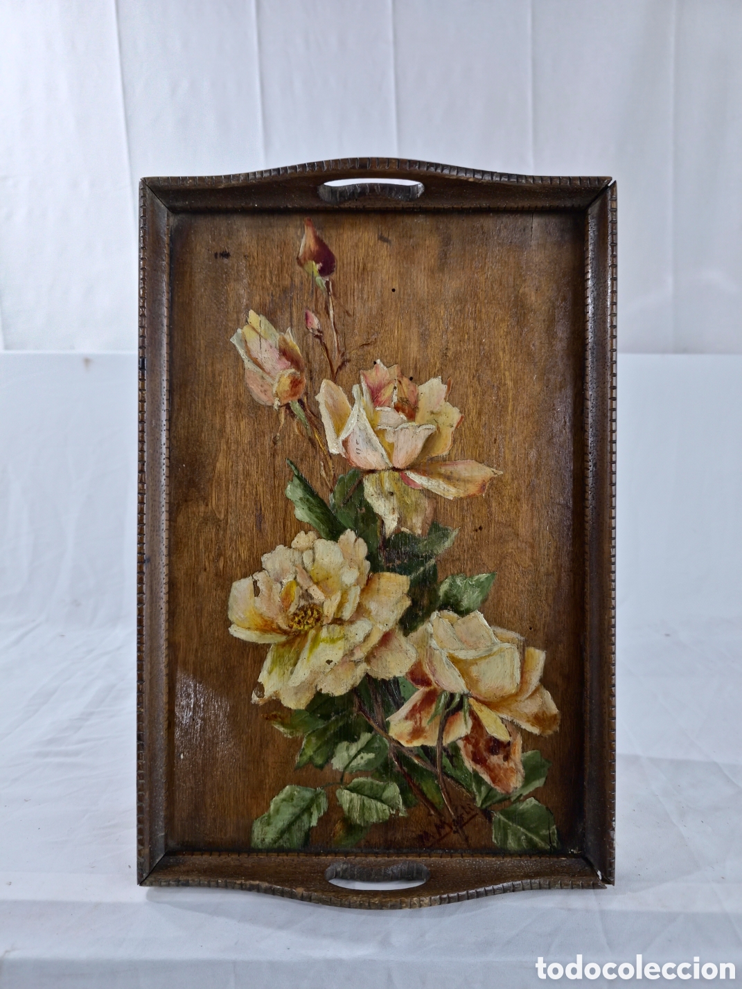 Arte: Bodeg&oacute;n de Rosas Firmado M. Mart&iacute; - Foto 8