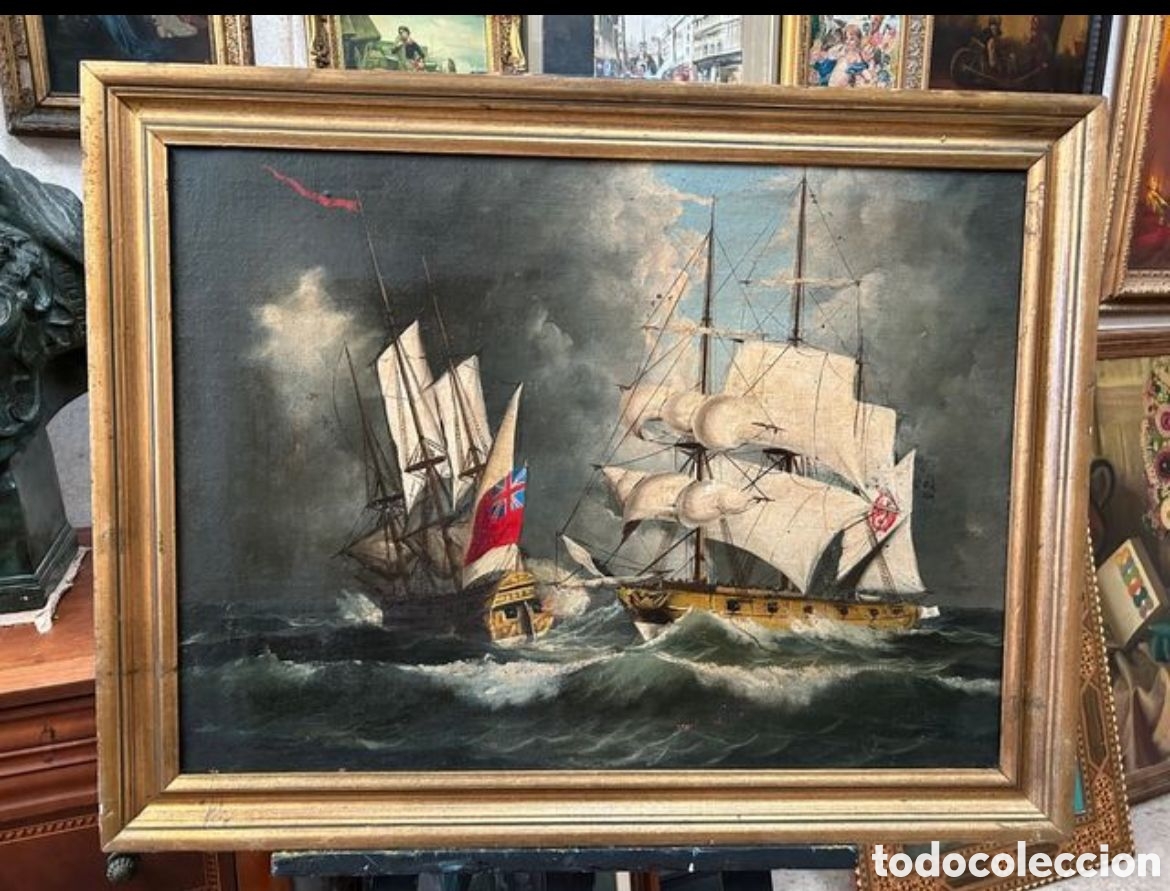 Arte: Batalla Naval Siglo XVIII - Foto 3