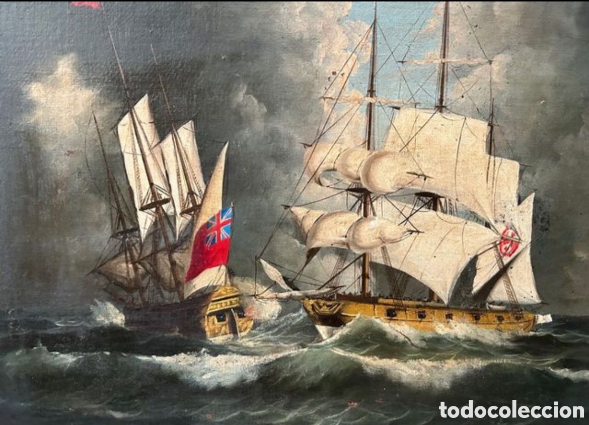 Arte: Batalla Naval Siglo XVIII - Foto 1